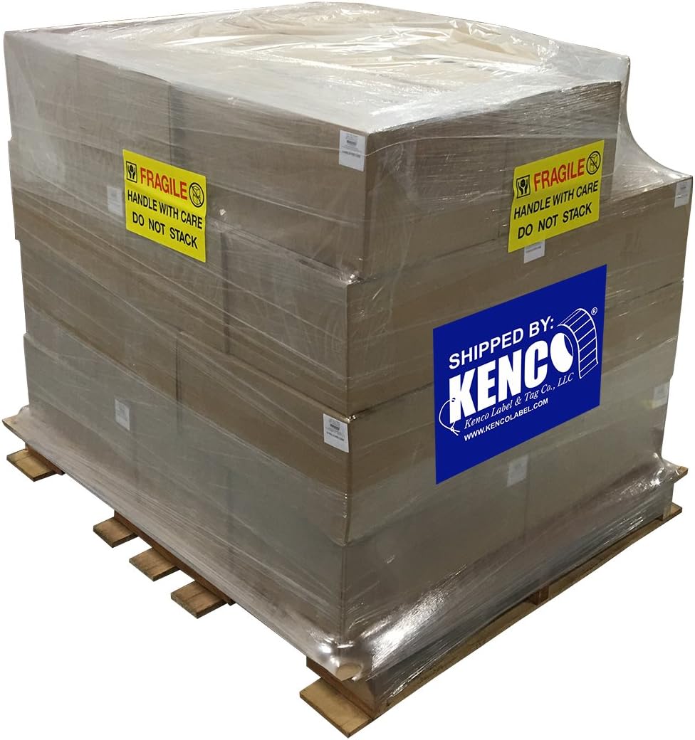 4" X 6" Direct Thermal Perforated Stickers Labels for Shipping Labels, Inventory, and Color Coding - Compatible with Zebra, Rollo, Godex and More (Yellow, Pallet)