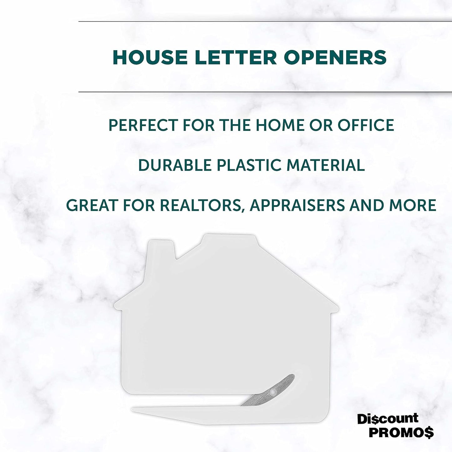 House Letter Openers Set of 10, Bulk Pack - Perfect for Home or Office - White