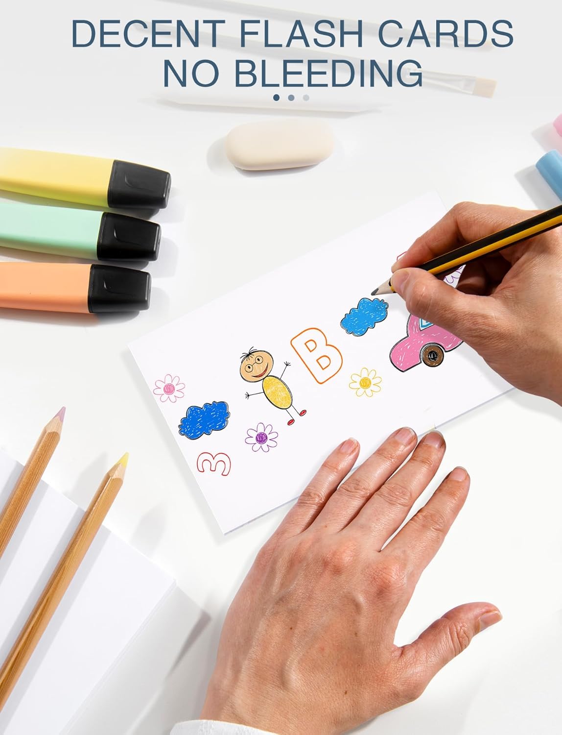 Index Cards 4x6 Blank, 300 PCS Note Cards 4x6 Bulk, Heavy Flashcards Blank Index Cards White, 4 x 6 Note Cards Unlined for Studying/Notes Taking, Blank Flash Cards, 10 Pack of 30 Sheets