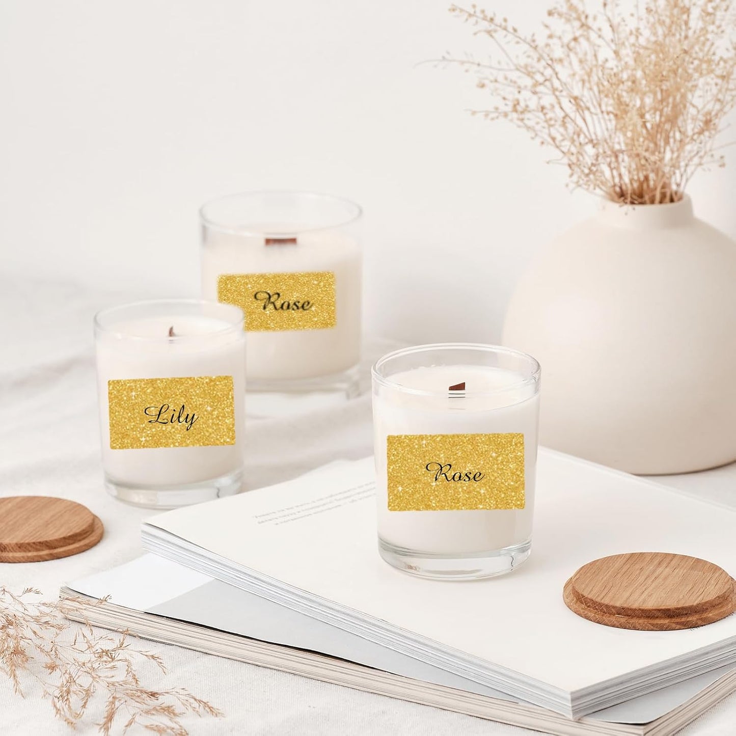 2.25"x1.25" Direct Thermal Labels, Holographic Thermal Printer Labels for Barcode, Self-Adhesive Address Shipping Thermal Label Stickers-1 Roll, 300 Labels, Holographic Gold