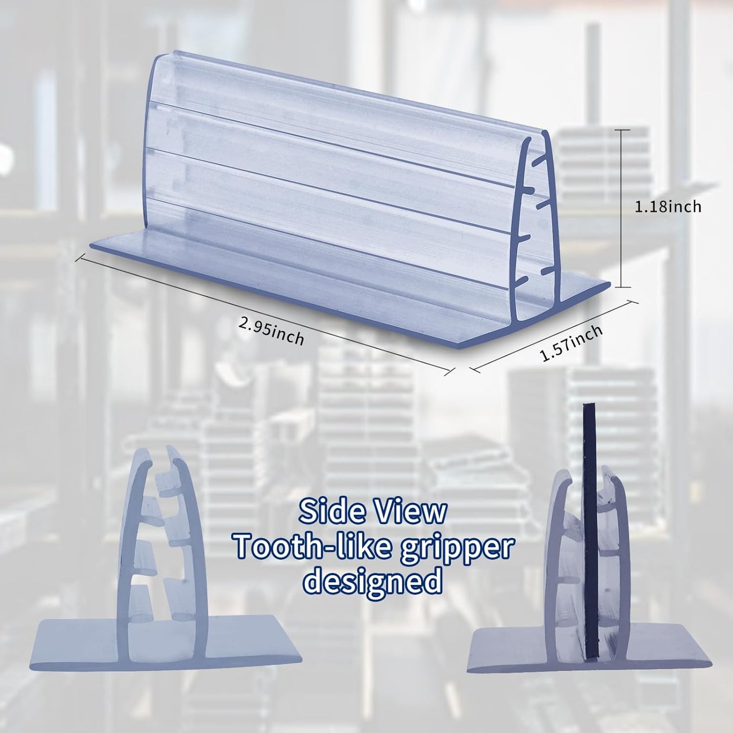 10 Pack Magnetic Sign Holder Sign Holder Clip Adhesive Sign Holder 3*1.6*1.2inch Holding Clamp Sign Signage Clips for Retail Store Counters Warehouses Include Magnetic Sheets with Adhesive Backing