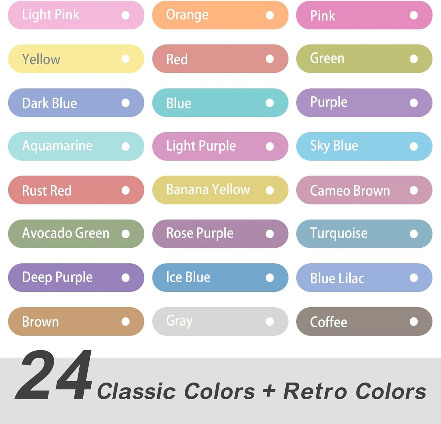 Highlighters Assorted Colors,24 Unique Retro Colors, Pastel Highlighters, Quick Dry Dual tip and Fine Tip No Bleed Highlighter Markers for Bible Journals Planners Books Notes