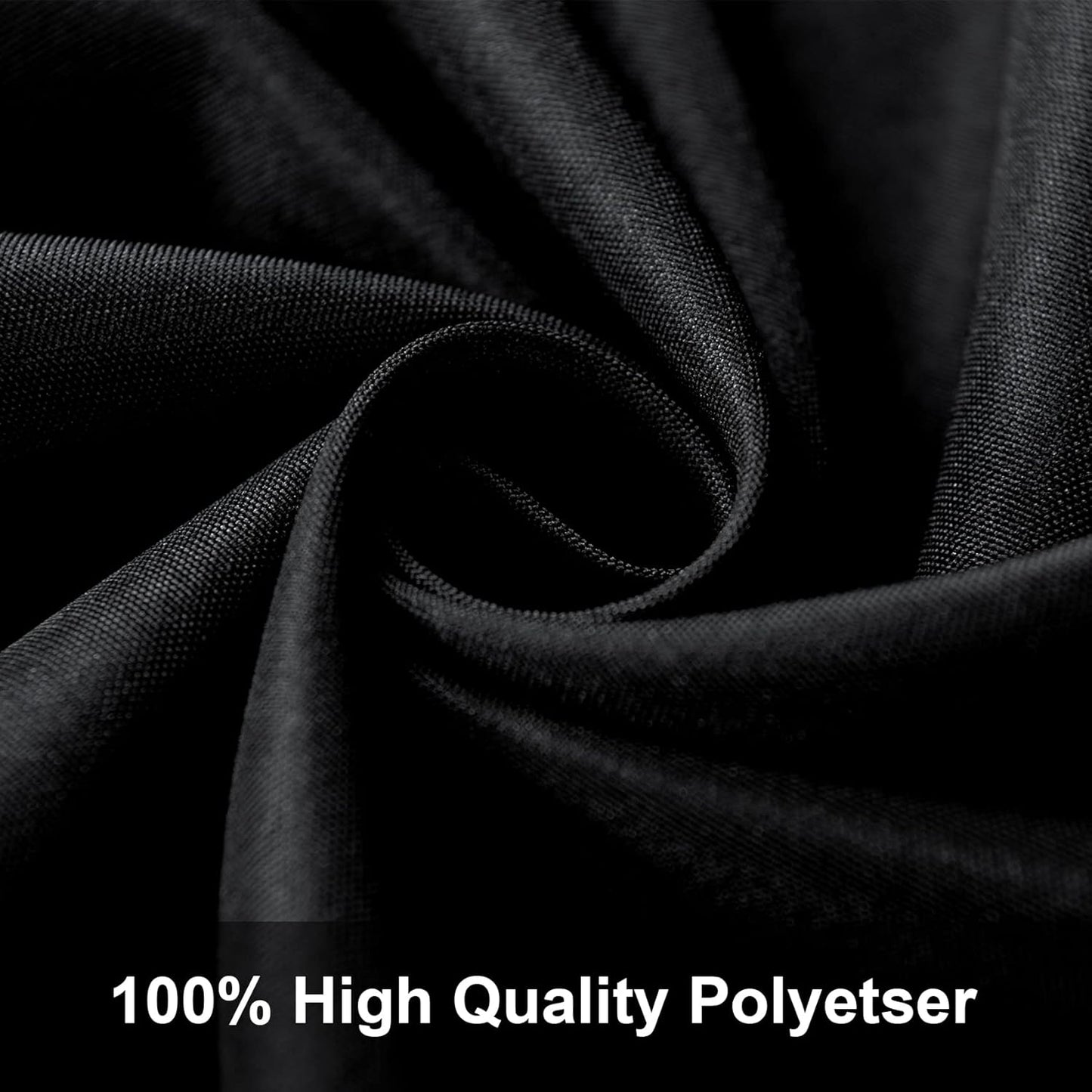 Joccun 10X10FT Black Backdrop Background for Photography,Polyester Backdrop Curtain Background Screen for Photography,Photoshoot,Video Recording,Studio(10X10ft,Black)