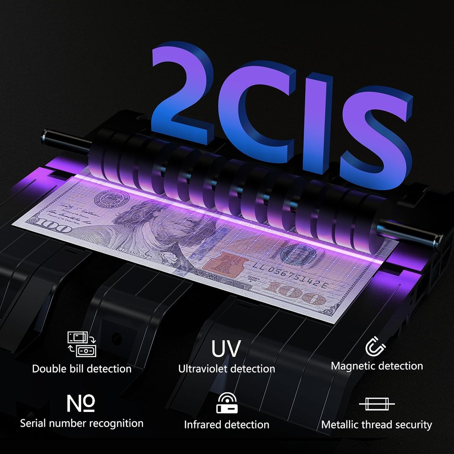 Aneken Ultra Series Mixed Denomination Money Counter with Reject Pocket, 6.9’’ Full Touchscreen, Multi Currency Sorter, 2 CIS/UV/MG/IR/IMG/DD/DBL/HLF/CHN, Bank-Level Counterfeit Detection Bill Counter