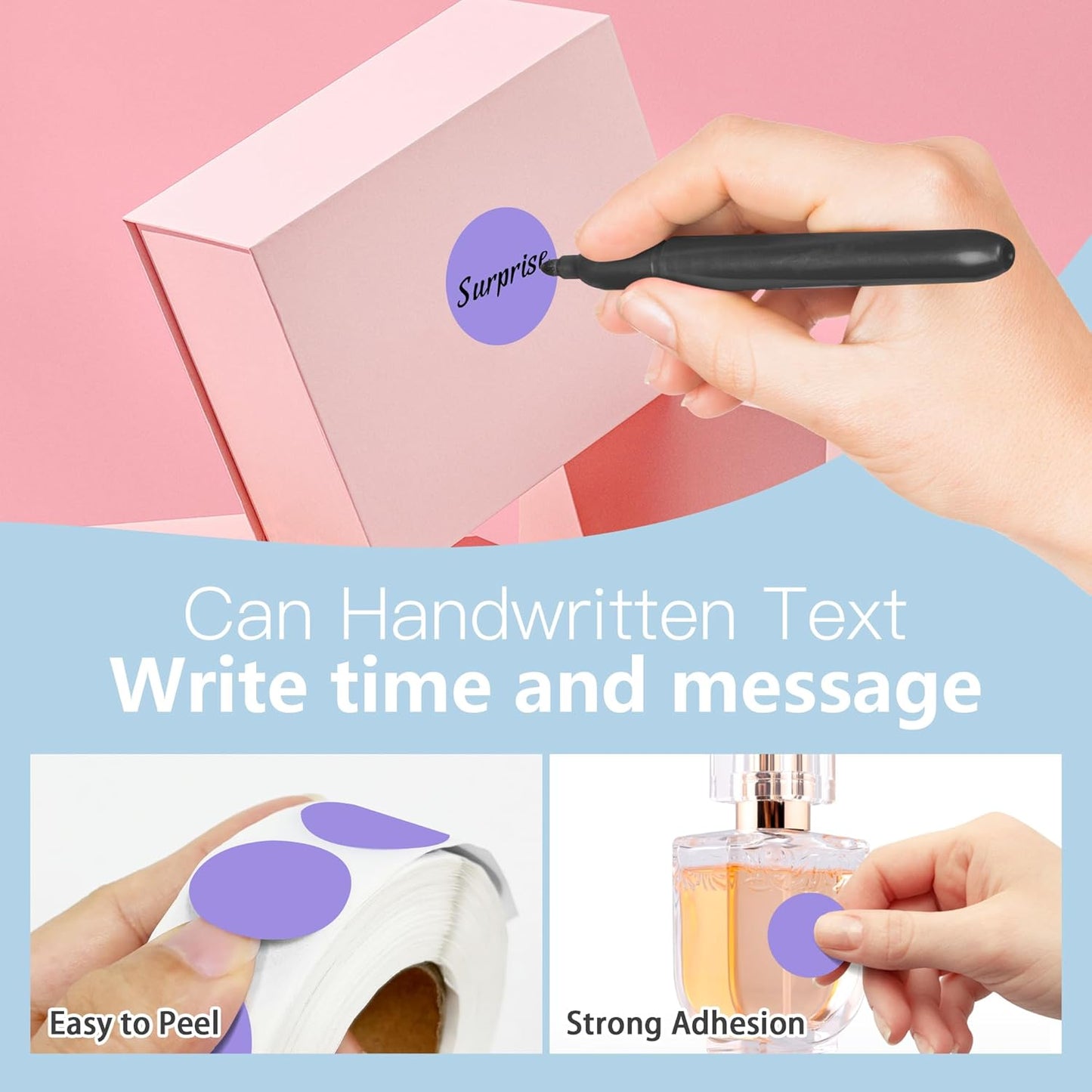 1 Inch Round Color Coding Labels, 1000 Dots Per Roll Lavender Color Coded Dot Stickers, Round Color Dot Labels for Organizing, Filing, and Storage