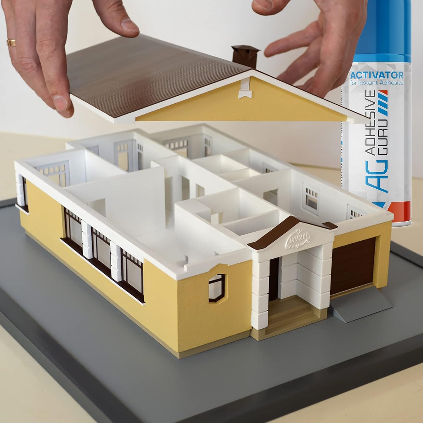 Adhesive Guru CA Glue with Activator Woodworking (72 x 0.9 oz - 72 x 3.38 fl oz) Ca Glue for Woodworking, Cyanoacrylate Glue and Activator (72 Pack)