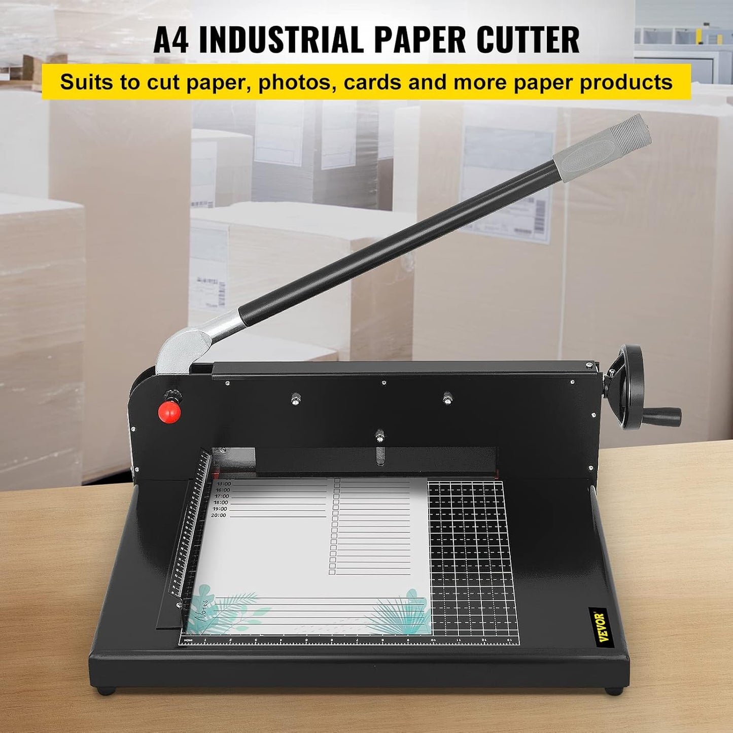 VEVOR Guillotine Paper Cutter 12",Heavy Duty Paper Cutter A4 400 Sheets, Paper Guillotine Cutting Width 30 cm,Paper Slicer Cutting Thickness Max 4 cm, Paper Slicer for Cutting Paper, PVC etc