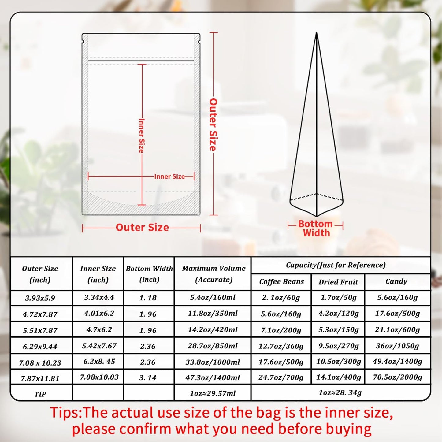 100 PCS Resealable Bags, Stand Up Kraft Bags with Window Clear Front Pouches, Zipper Lock Food Storage Bags 7.08×10.23 Inch Reusable Sealable Bags for Packaging