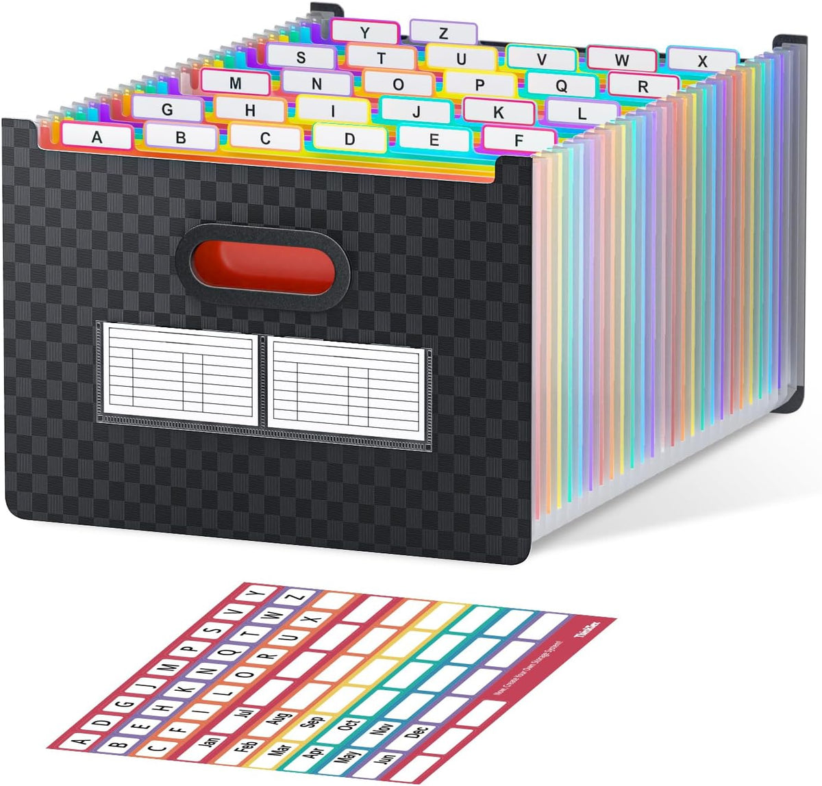 ThinkTex 26 Pockets Expanding File Folder, Upright & Open Top, A-Z Col ...
