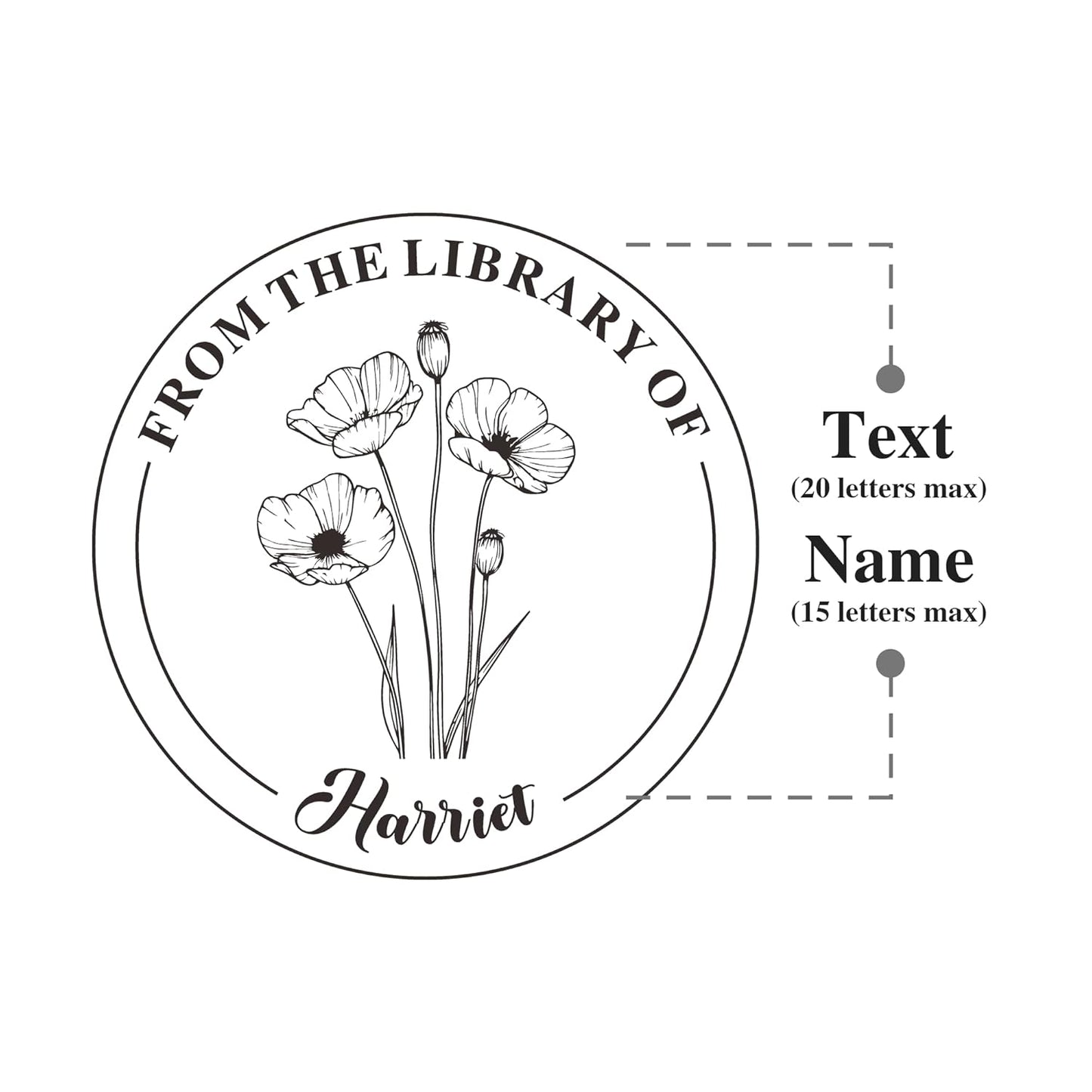 Book Embosser Custom Embosser Stamp with Your Name or Design Personalized Library Embosser Stamp Customized Books Business Cards Paper Documents Notebooks etc. (16)