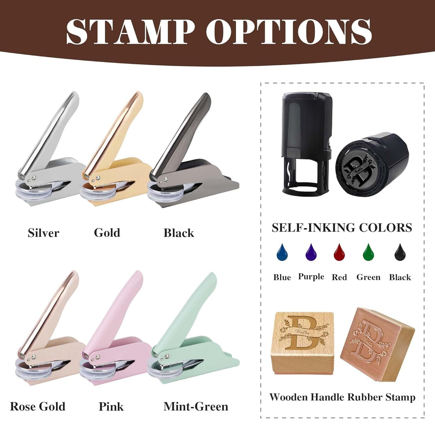 Book Embosser Custom Embosser Stamp with Your Name or Design Personalized Library Embosser Stamp Customized Books Business Cards Paper Documents Notebooks etc. (22)