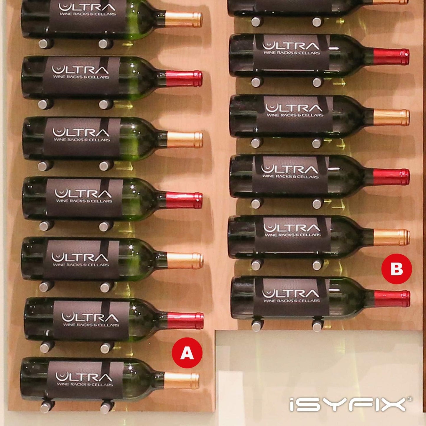 iSYFIX Red Vinyl Letters Stickers - 2 inch Self-Adhesive, A to Z, 4 of Each Letter - Premium Decal for Indoor & Outdoor, For Inventory, Storage, Organizing, Alphabet for Boxes, Toolbox, Lockers & More