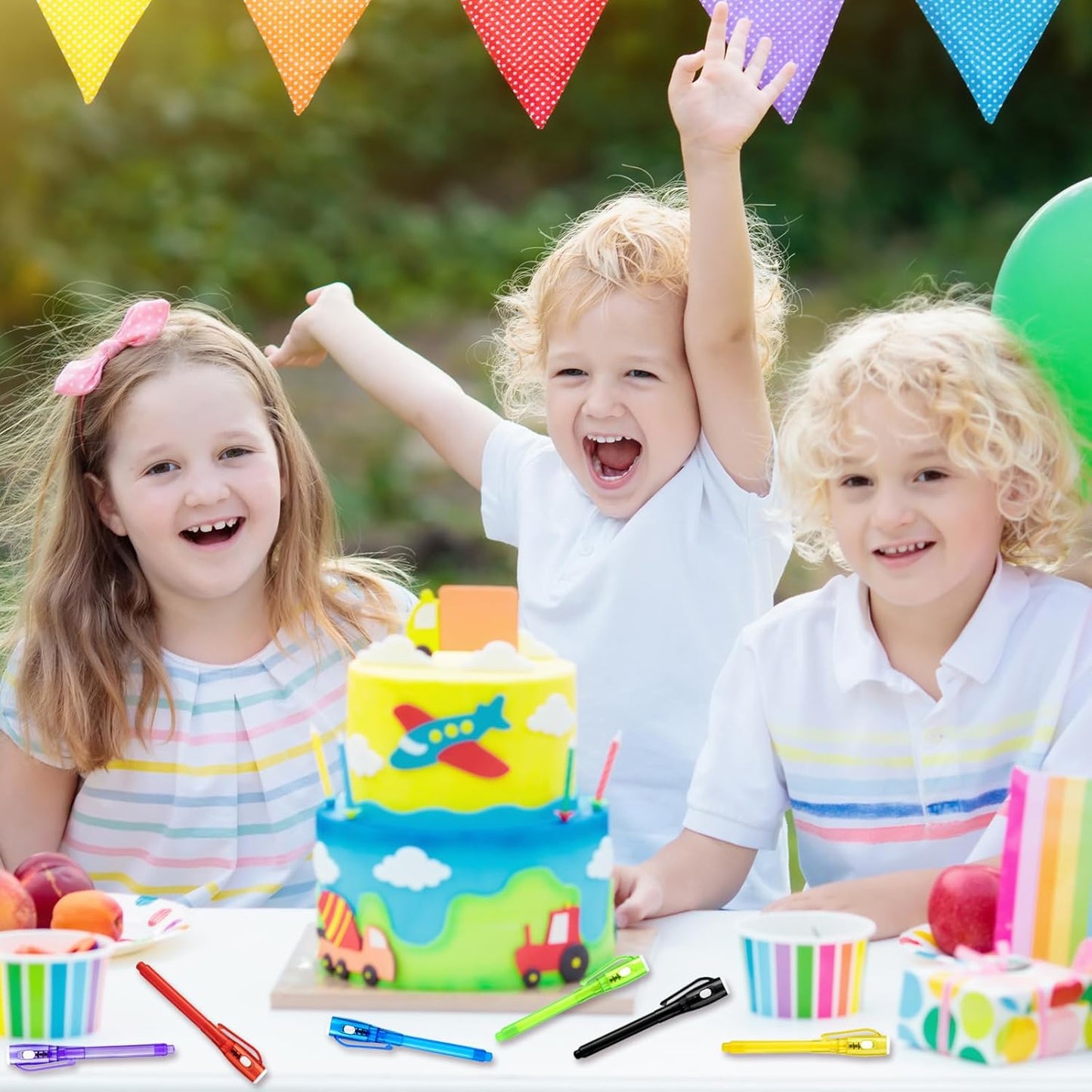 24 PCS Invisible Ink Pen with UV Light Magic Marker Spy Pen Party Favors for Kids Goodie Bags Stuffers for Kids Birthday Gifts Classroom Prizes