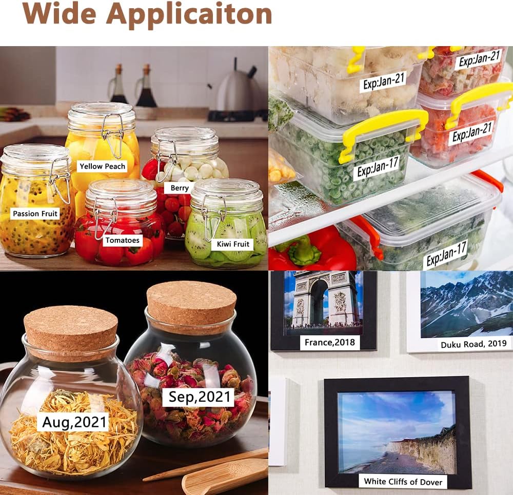 Hehua 6mm 0.23 Extra Strength Adhesive Laminated White Tape Compatible for Brother TZe-S211 TZeS211 TZ-S211 TZS211 for Ptouch PT D210 D200 H110 H100, 1/4'' x 26.2ft Black on White, 4 Pack