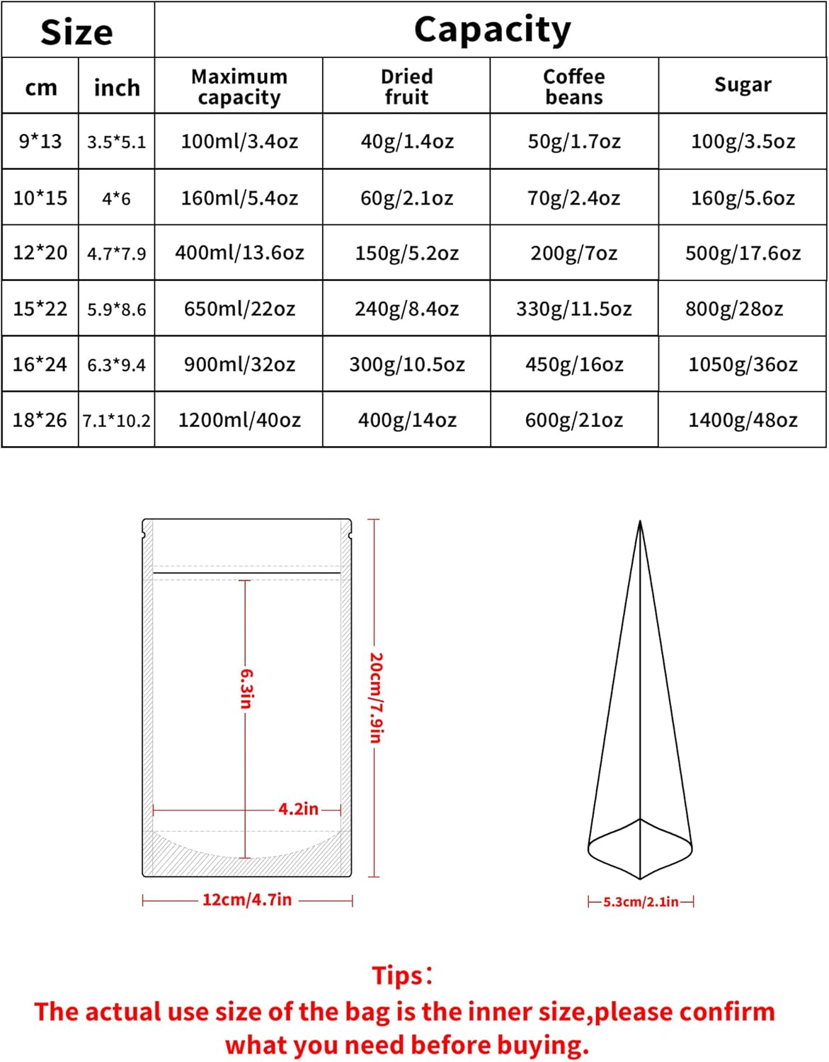 100 Pack Resealable Stand Up Bags, 4.7" x 7.9" Smell Proof Pouch Sealable Foil Pouch Bags for Packaging (Pink)