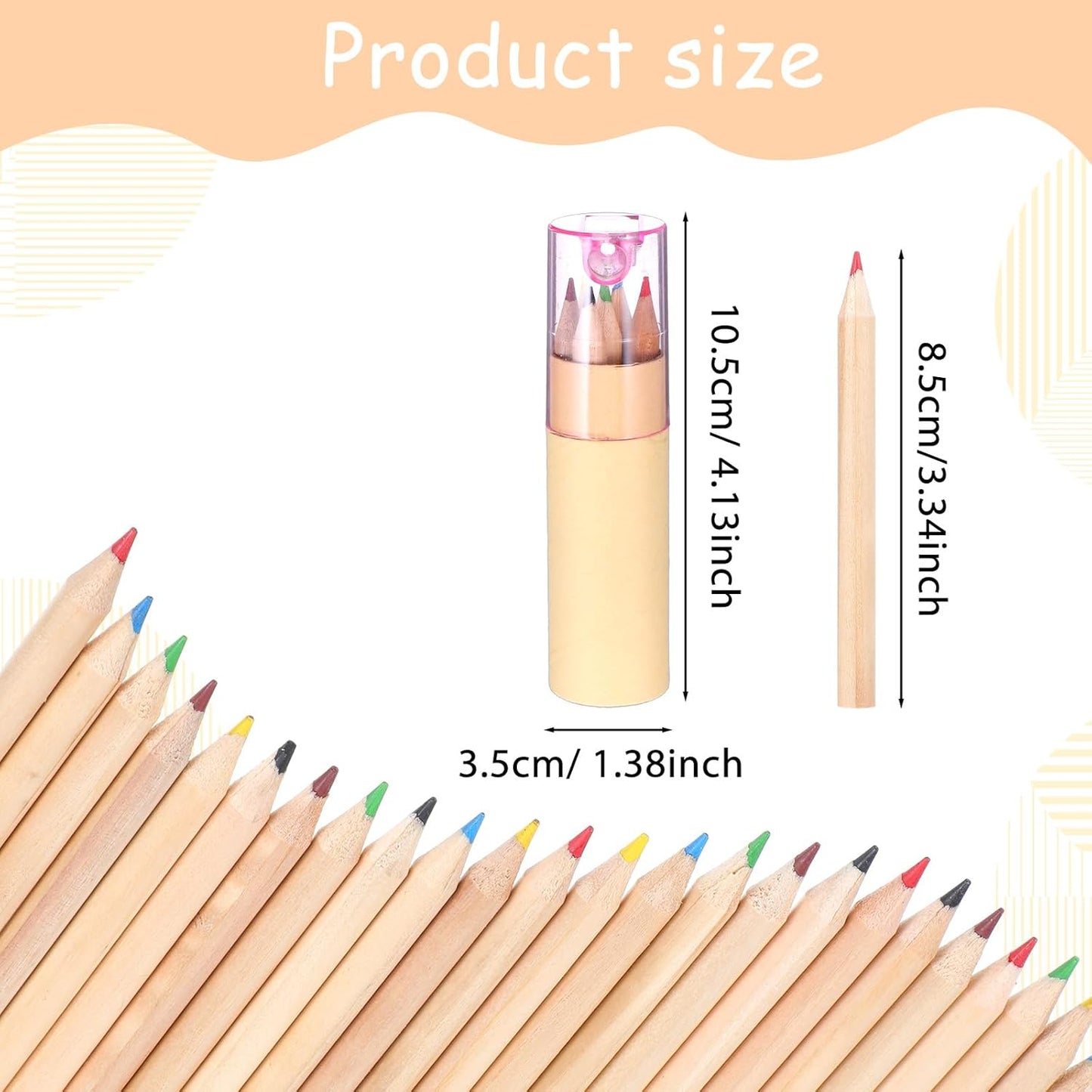 48 Pcs Mini Colored Pencils, Coloring Drawing Pencil Bulk with Sharpener Portable Coloring Pencils Set for Artists Sketching Painting Classroom School Kids Teachers Supplies