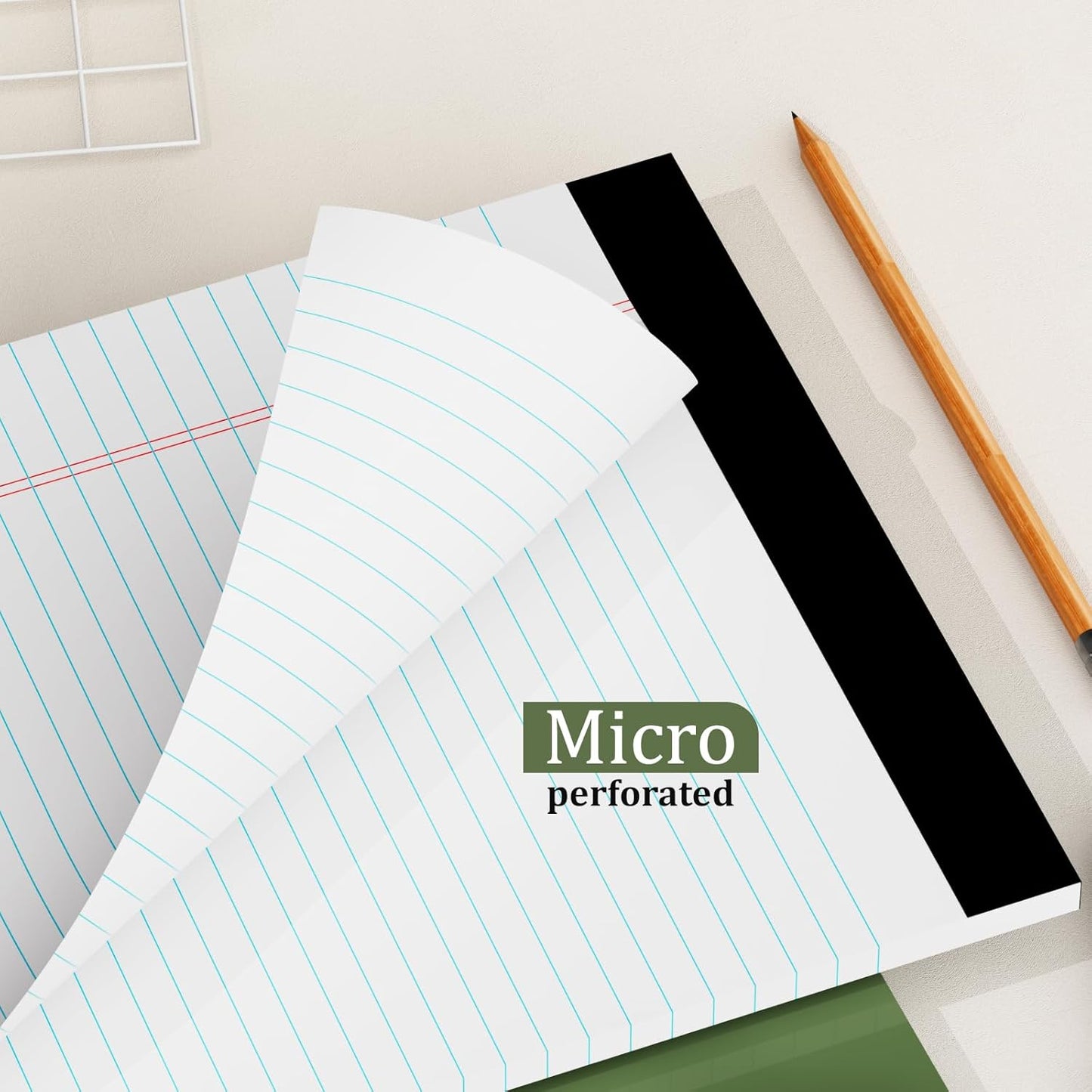 2 Pack of Legal Pads 8.5 x 11 College Ruled Writing Pads 8.5" x 11.75" Notepad 30 Sheets per Note Pads Notebook Study Back 8x11 Pads of Paper