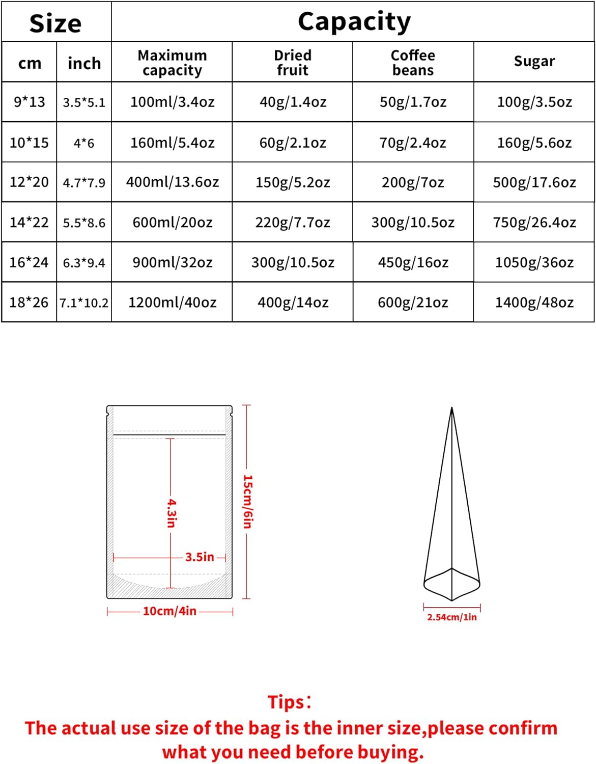 100 Pack Resealable Stand Up Bags,Smell Proof Pouch Sealable Foil Pouch Bags for Packaging (Red, 4" x 6")