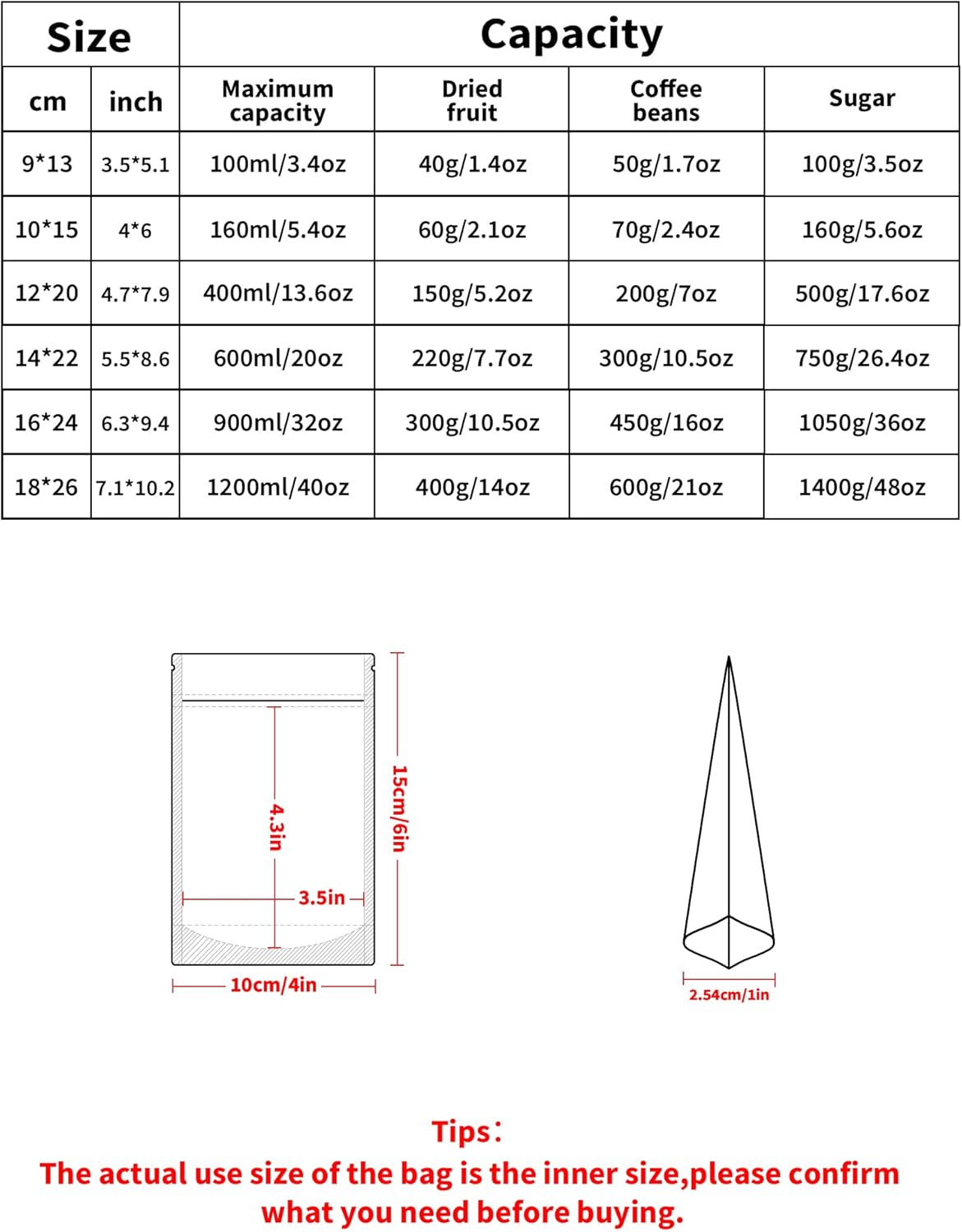 100 Pack Resealable Stand Up Bags,Smell Proof Pouch Sealable Foil Pouch Bags for Packaging (White, 4" x 6")