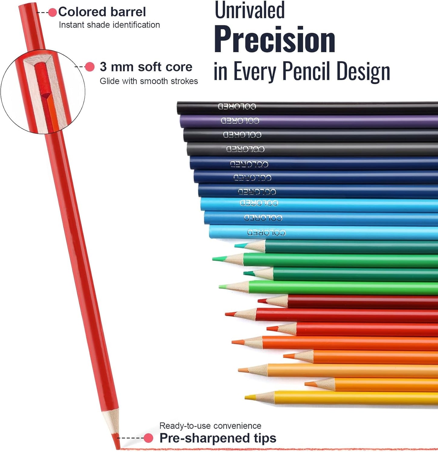 120 Pack Coloring Pencils, Colored Pencils for Adult Coloring Books with Soft Oil-Based Cores, Color Pencil Set for Sketching Blending Layering, Art Supplies for Kids Teens Adults Beginners Artists