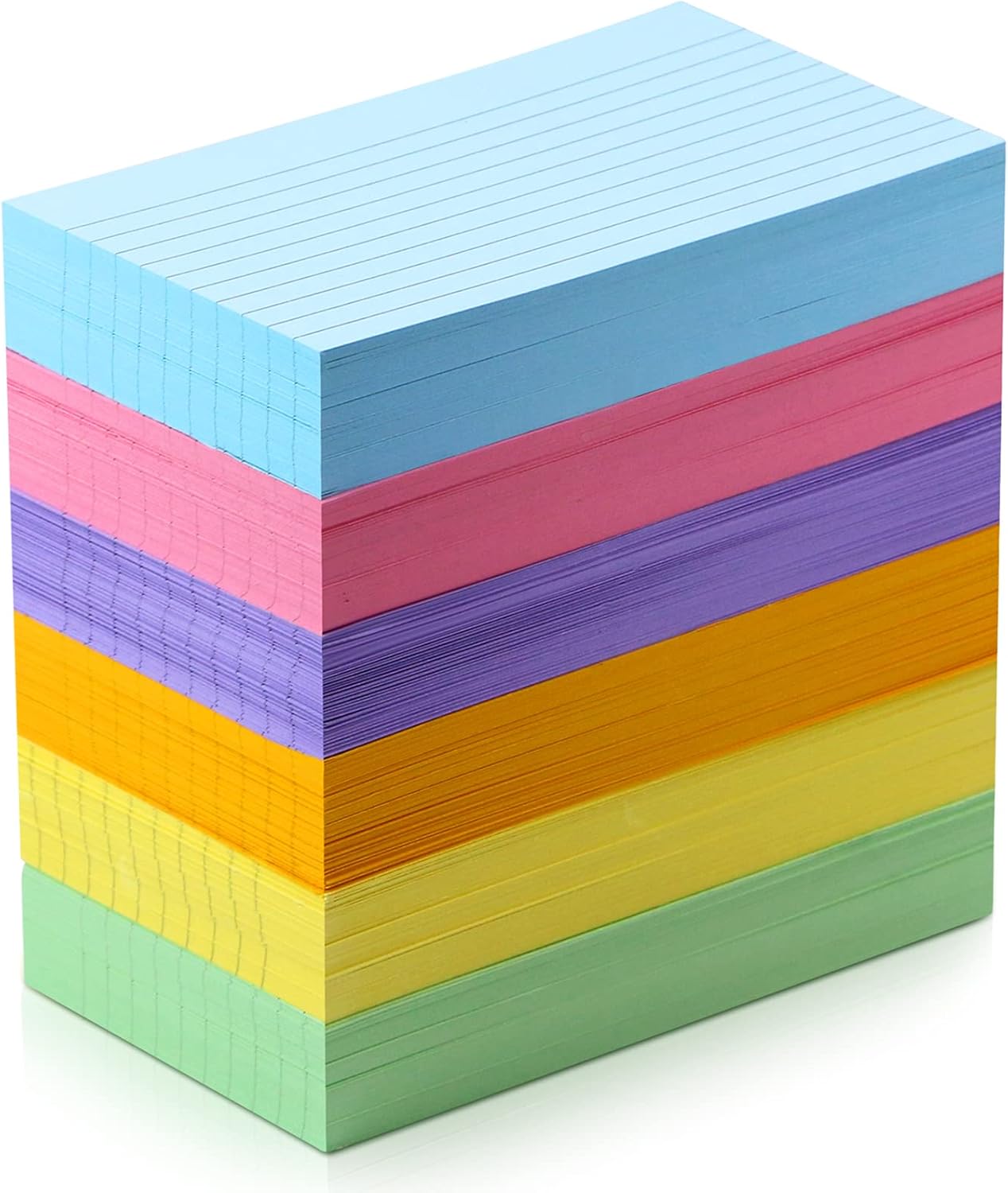Bignc Index Cards Colored Notecards, 3 X 5 Inch Ruled Color Note Cards for School, Home & Office, Multi Colors Flashcards, Colorful Notecards,Pink Index Card Ruled, Purple Lined Flash Cards (600)