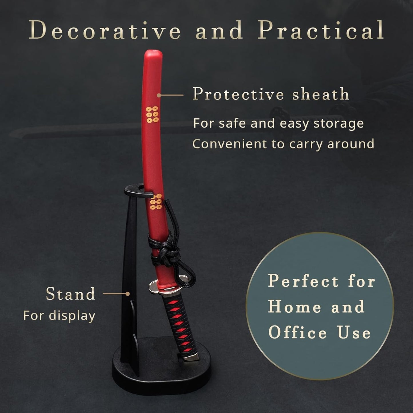 Mini Japanese Samurai Katana Sword Paper Knife Letter Opener 8.3 inch Made in JAPAN (Date Masamune)