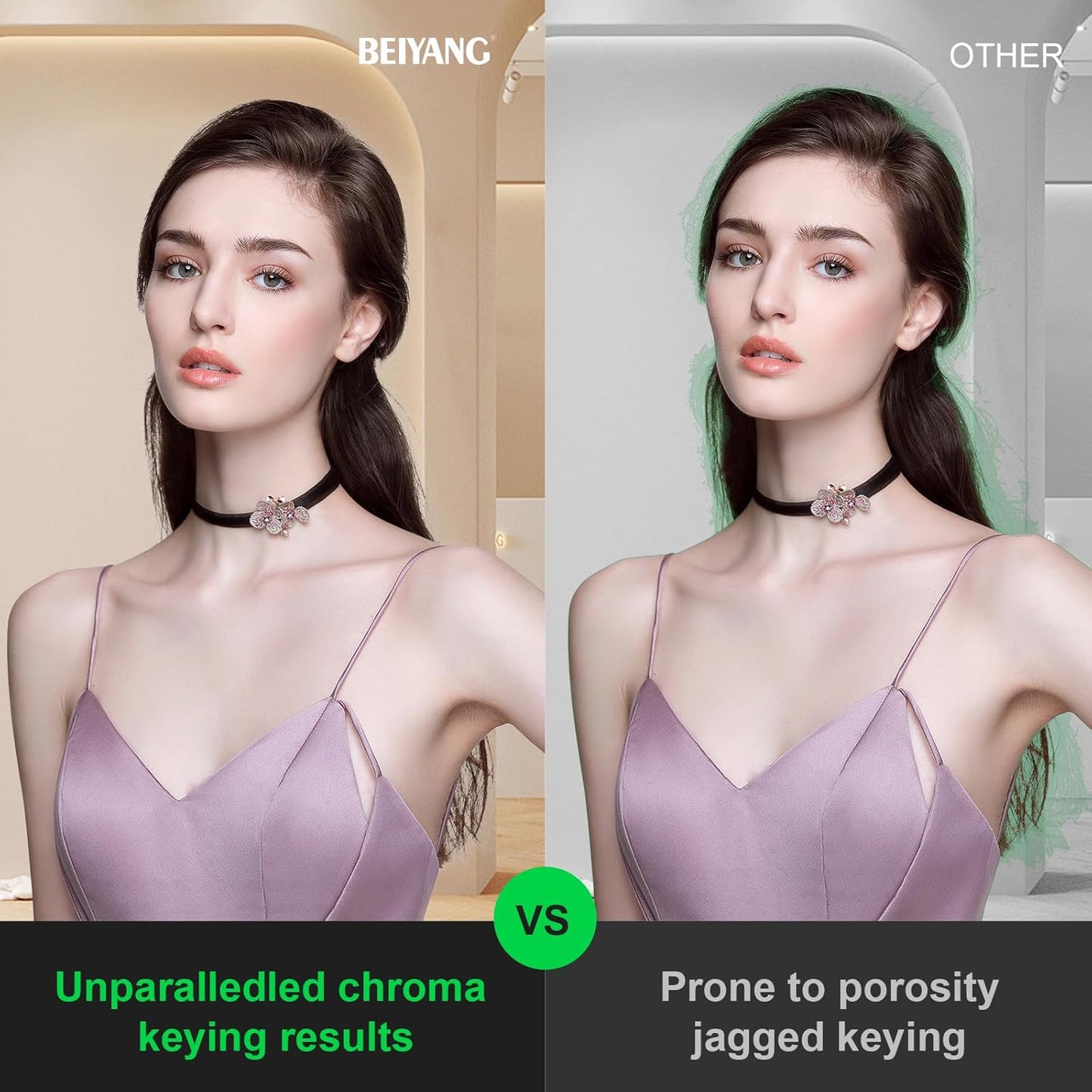 BEIYANG 10x10Ft Blue Green Backdrop Screen, Double Side Chroma Background for Photography, Photo. Product, Film, Video Shooting, Thick Backdrop Cloth for Keying