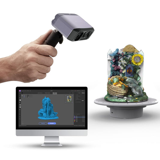 3D Scanner for 3D Printing, Handheld 3D Printer Scanner 0.05mm Precision, 10FPS Scanning Speed for Medium Object, Support for Android/iOS/Win/MacOS, Moose Lite Advanced