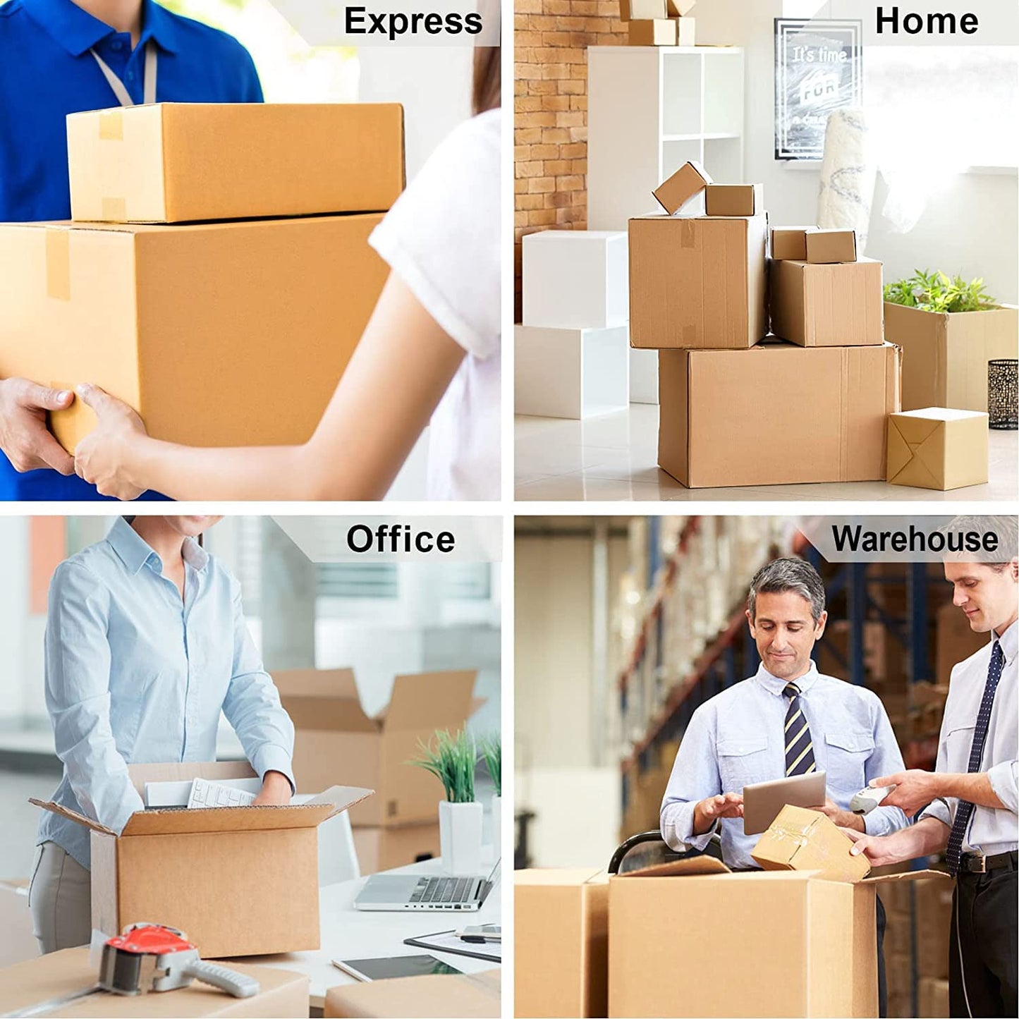 2-Pack Clear Packing Tape with Dispenser-2.7mil x 1.88" x 55Y Heavy Duty Packing Tape for Moving Boxes-Moving Tape Strong Adhesive Packaging Tape.