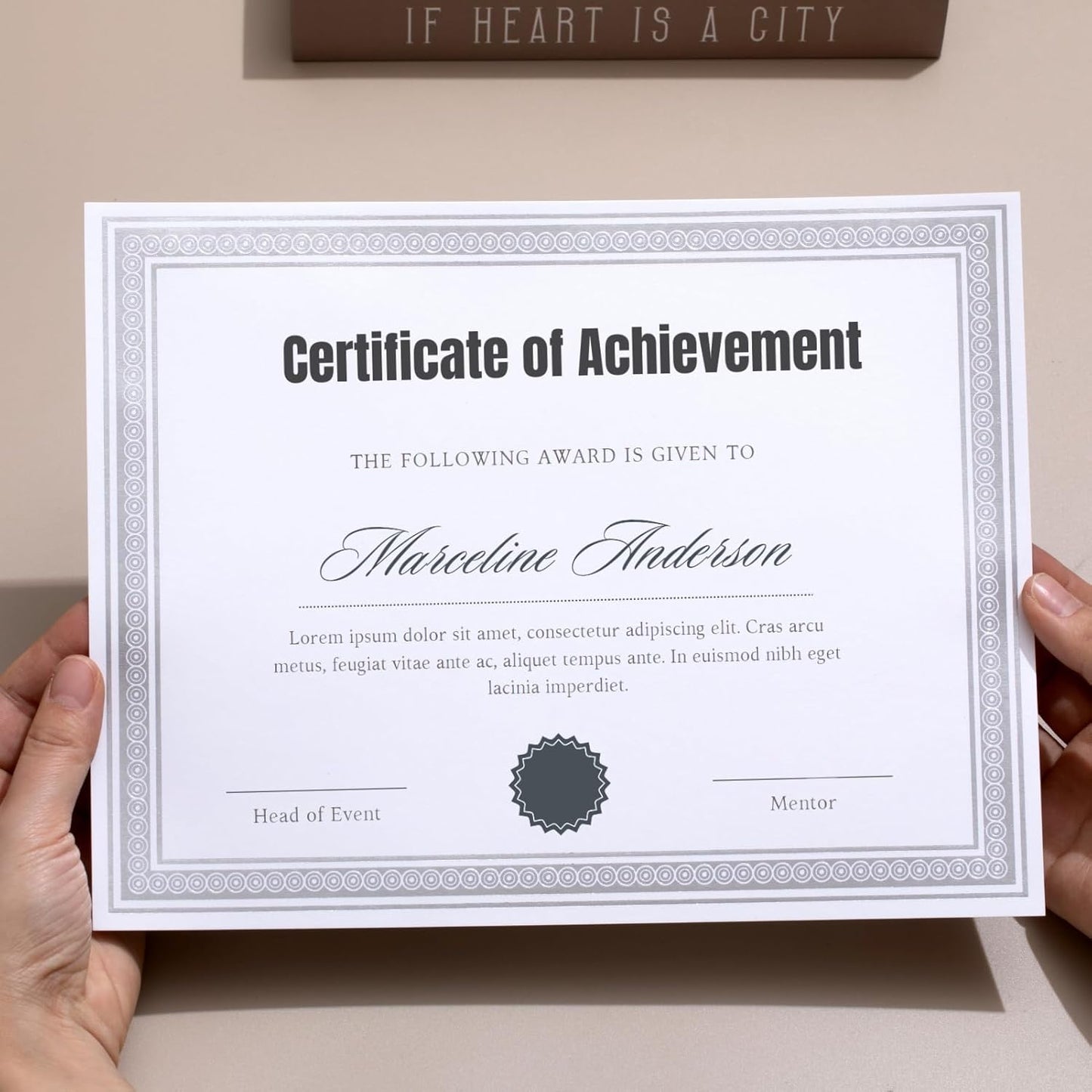 50 Count Certificate Paper 8.5 x 11 for Printing,Blank Silver Foil Border,Award Certificate Paper for Business,Graduation Diploma,School and Achievement (White)