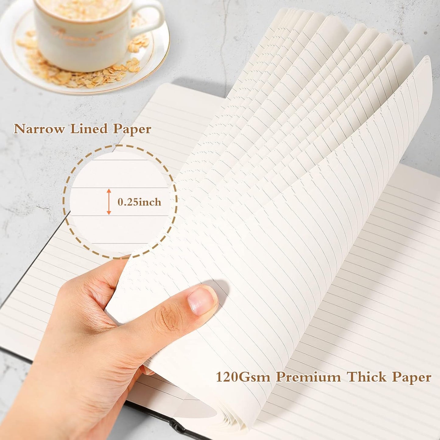 Huhuhero Notebook Journals, Ruled Journal for Writing, Premium Thick Paper Lined Hardcover Notebooks Bulk for Office School Note Taking College School Supplies 5"×8.25" (10, Teal)