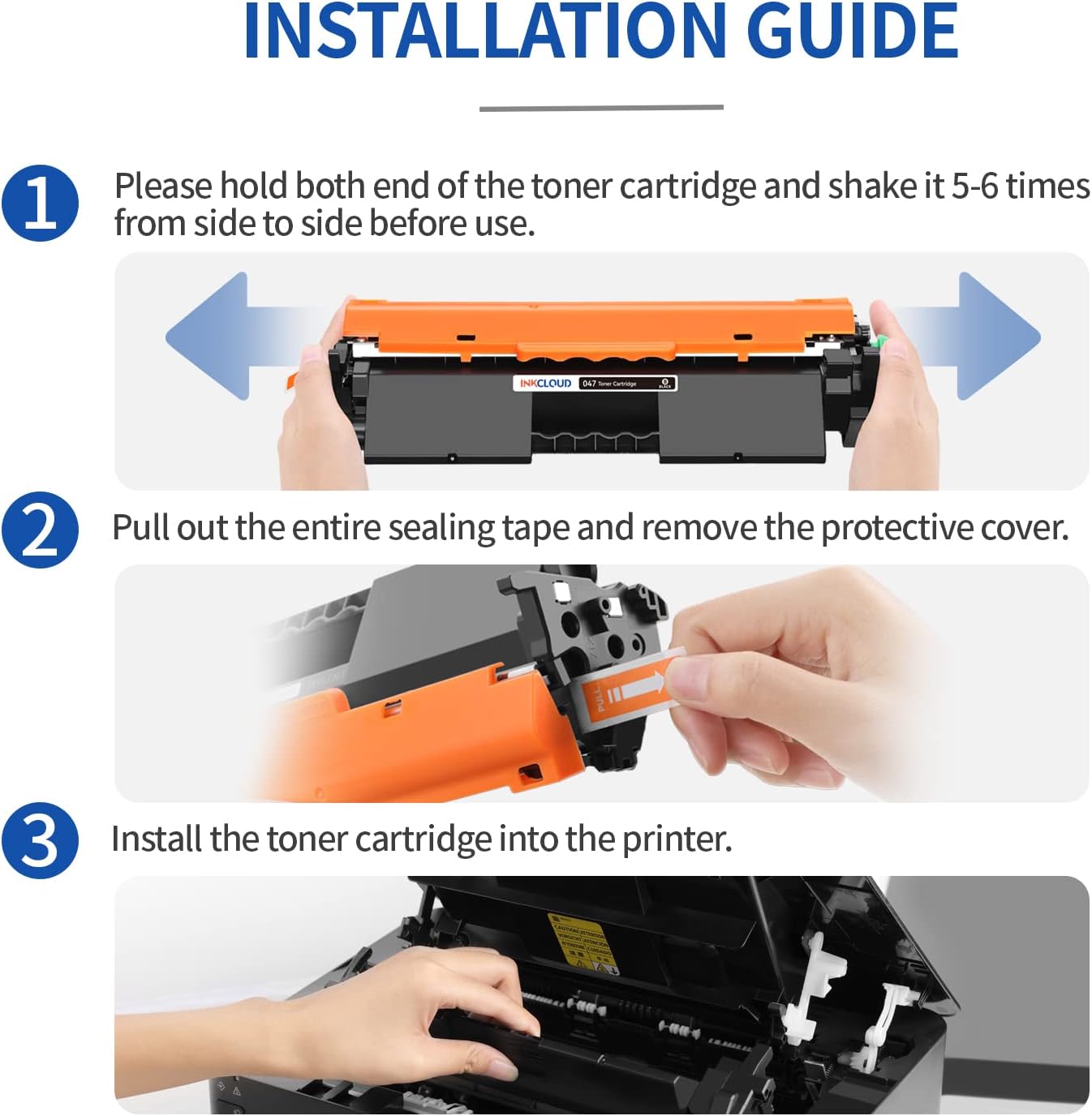 INKCLOU0 crg-047 (2 Black) Compatible Toner Cartridge Replacement for Canon 047 crg-047 crg047 for ImageCLASS LBP113W MF113W MF110/LBP110 Series, i-SENSYS LBP113W MF113W MF110/LBP110 Series Printer