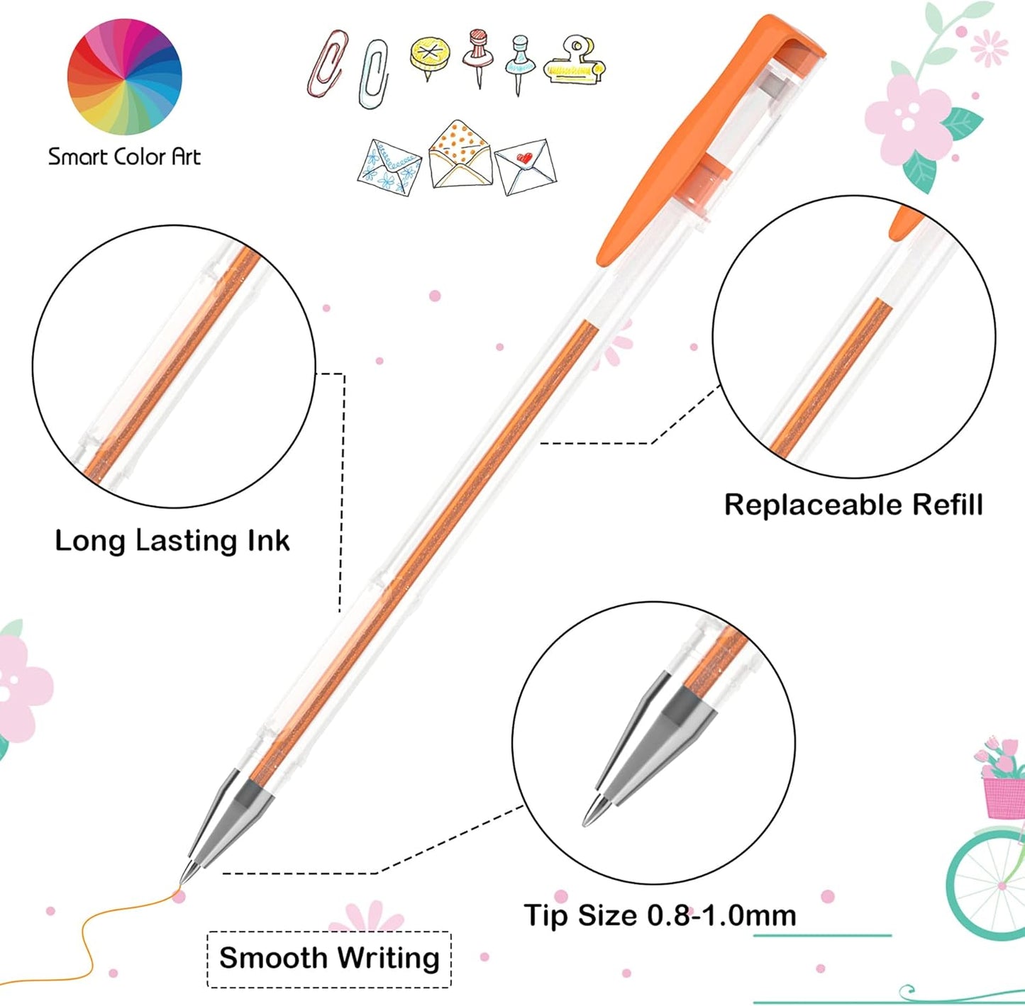 320 Pack Gel Pens Set, Smart Color Art 160 Colors Gel Pen with 160 Refills for Adult Coloring Books Drawing Painting Writing