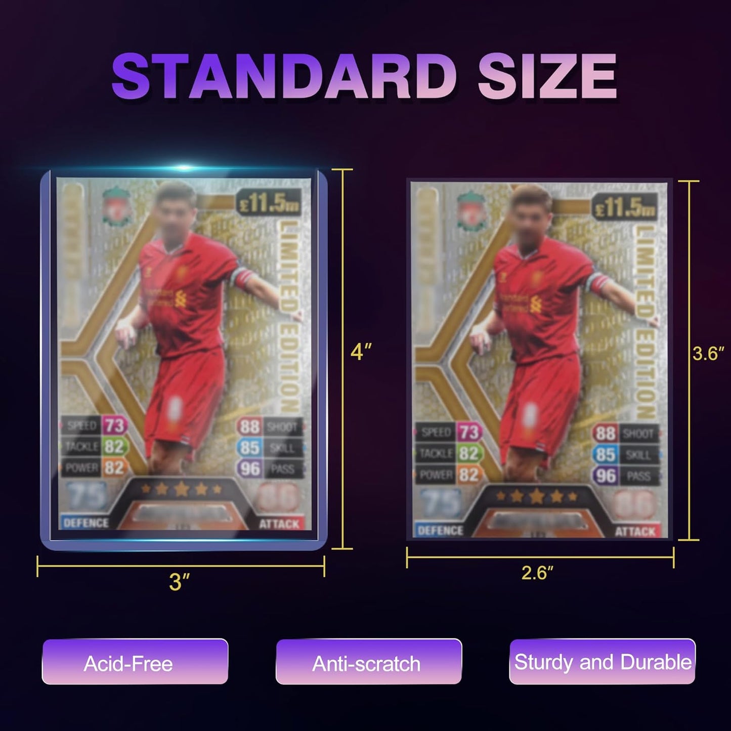 1000 Packs Card Sleeves Top Loaders for Cards,3"X4" Baseball Card Protectors Toploaders,Hard Plastic Card Holder for Trading Sports Football Game Cards (500 Hard Sleeves+500 Penny Sleeves)