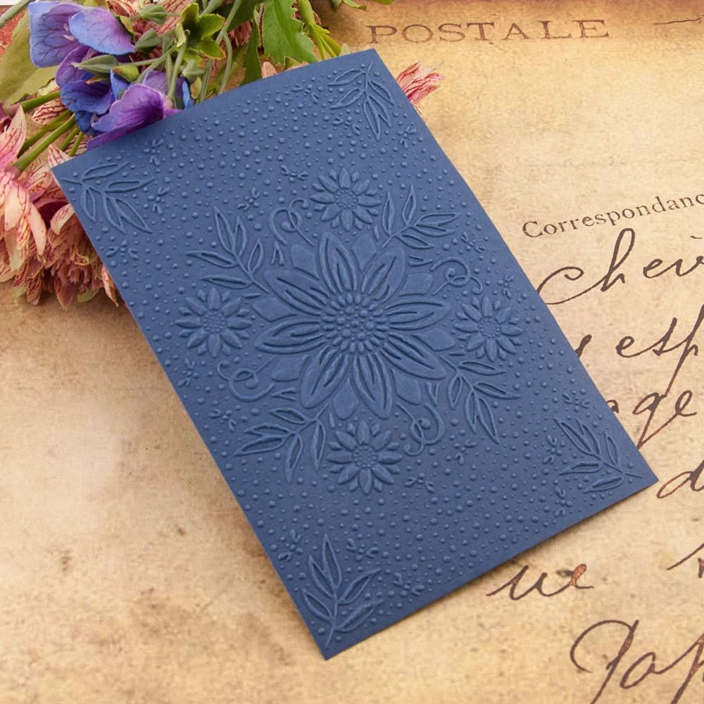 9Pcs Plastic Embossing Folders for Card Making Embossing Machine Template Mold Paper Card Embossing Stencil Flower Leaf Embossing Folder for Scrapbook Photo Album DIY Craft Decoration,4.1 x 5.8inch