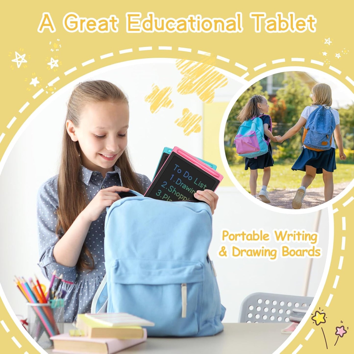 32 Pack LCD Writing Tablet for Kids Drawing Tablet 8.5" Upgraded Drawing Pad Toddler Doodle Board for Kids Bulk Learning Writing Tablet for Class Party