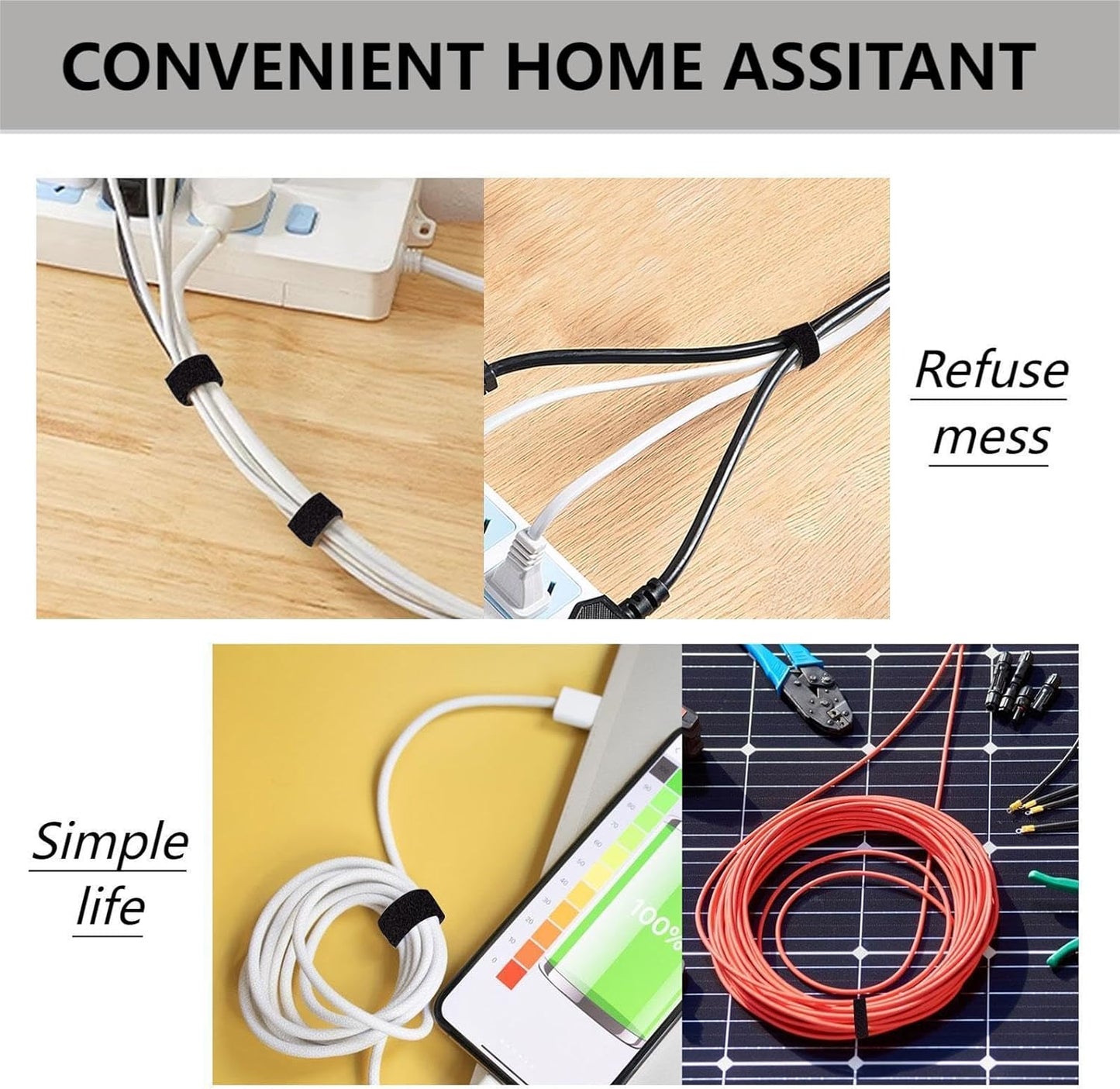 27 Yards x 1Inch Reusable Cable Ties - BSELEYY Adjustable Cord Straps Cable Management Tape Cord Organization Straps Hook Loop Tape Cord Wrap for Home,Office, Wire Bundling