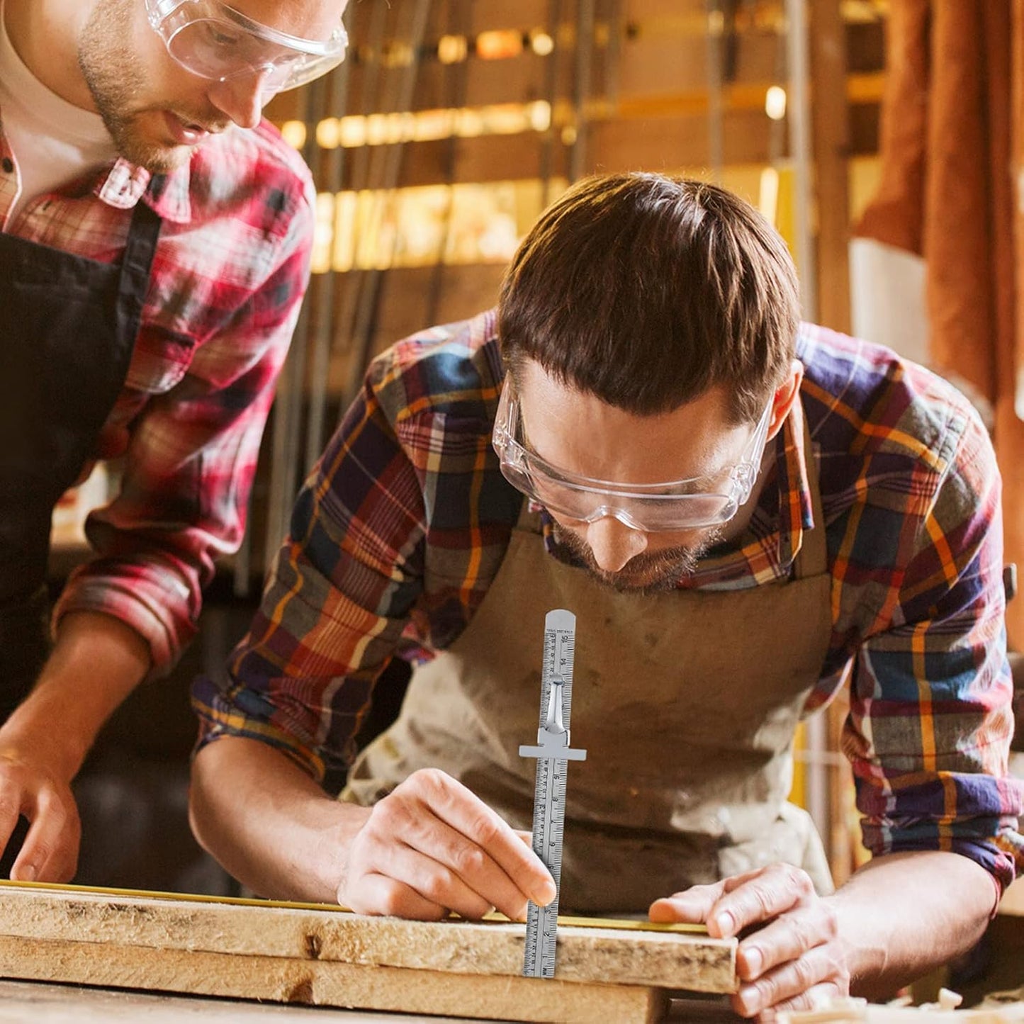 20 Pieces 6 Inch 15 cm Pocket Ruler Flexible Precision Stainless Steel Ruler with Detachable Clips Stainless Steel Pocket Clip Scale Gauge Metric British System