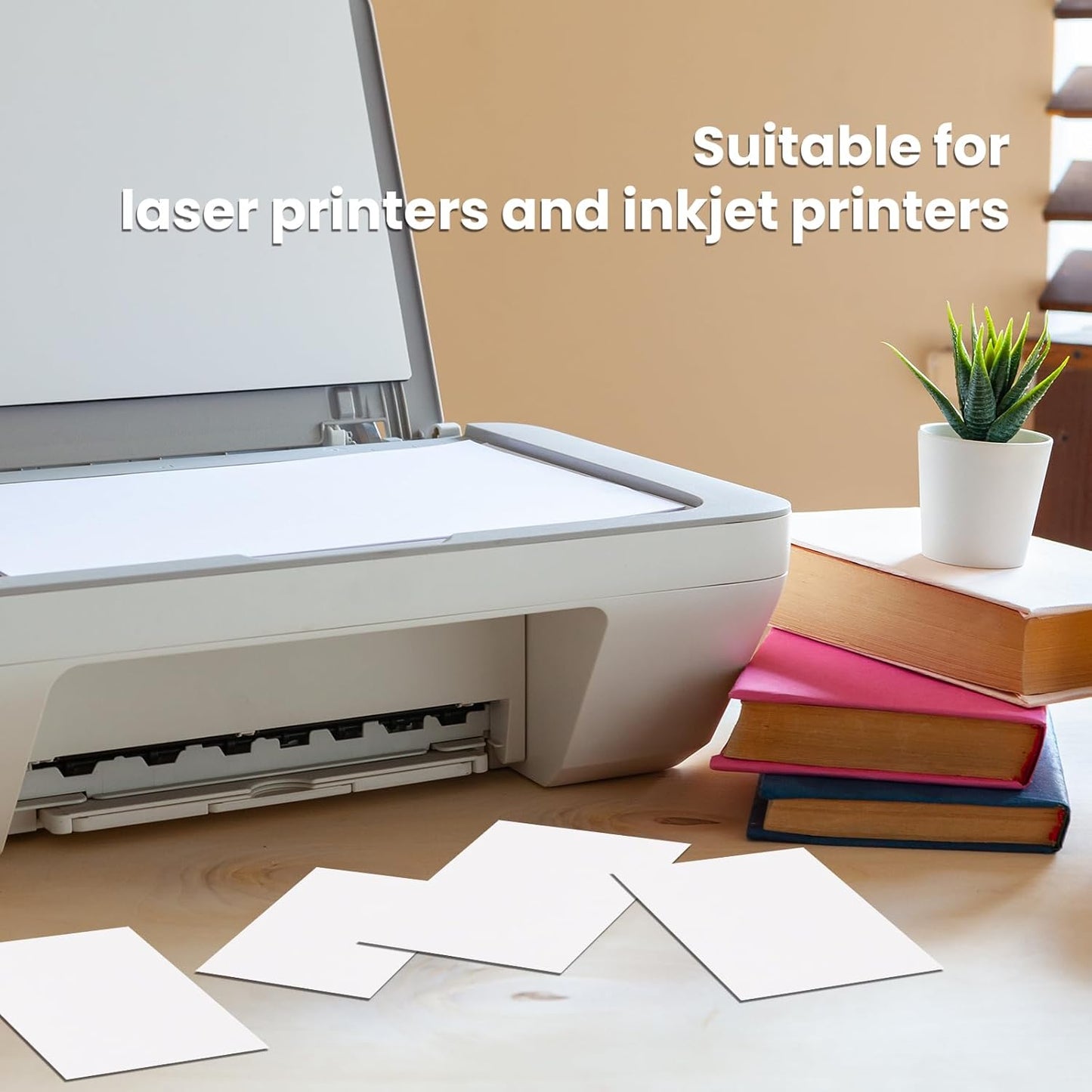 50 Sheets White Cardstock Thick Paper 5 x 7, 250gsm/92lb Blank Heavy Cards Stock for Invitations, Printing, Postcards, Thankyou Cards, Index Cards, DIY Cards (White, 5 x 7 inch)