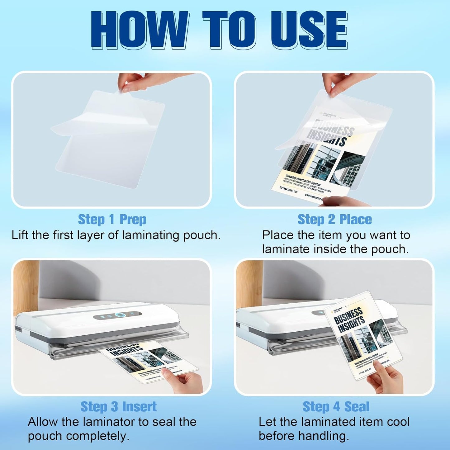 200 Pack 5mil 5“x7" Thermal Laminating Pouches Badge Laminate Pouches Clear Laminated Luggage Tags Printable Laminator Pouches for Business Permits Cards (200, 5.3"x7.3"-5mil)