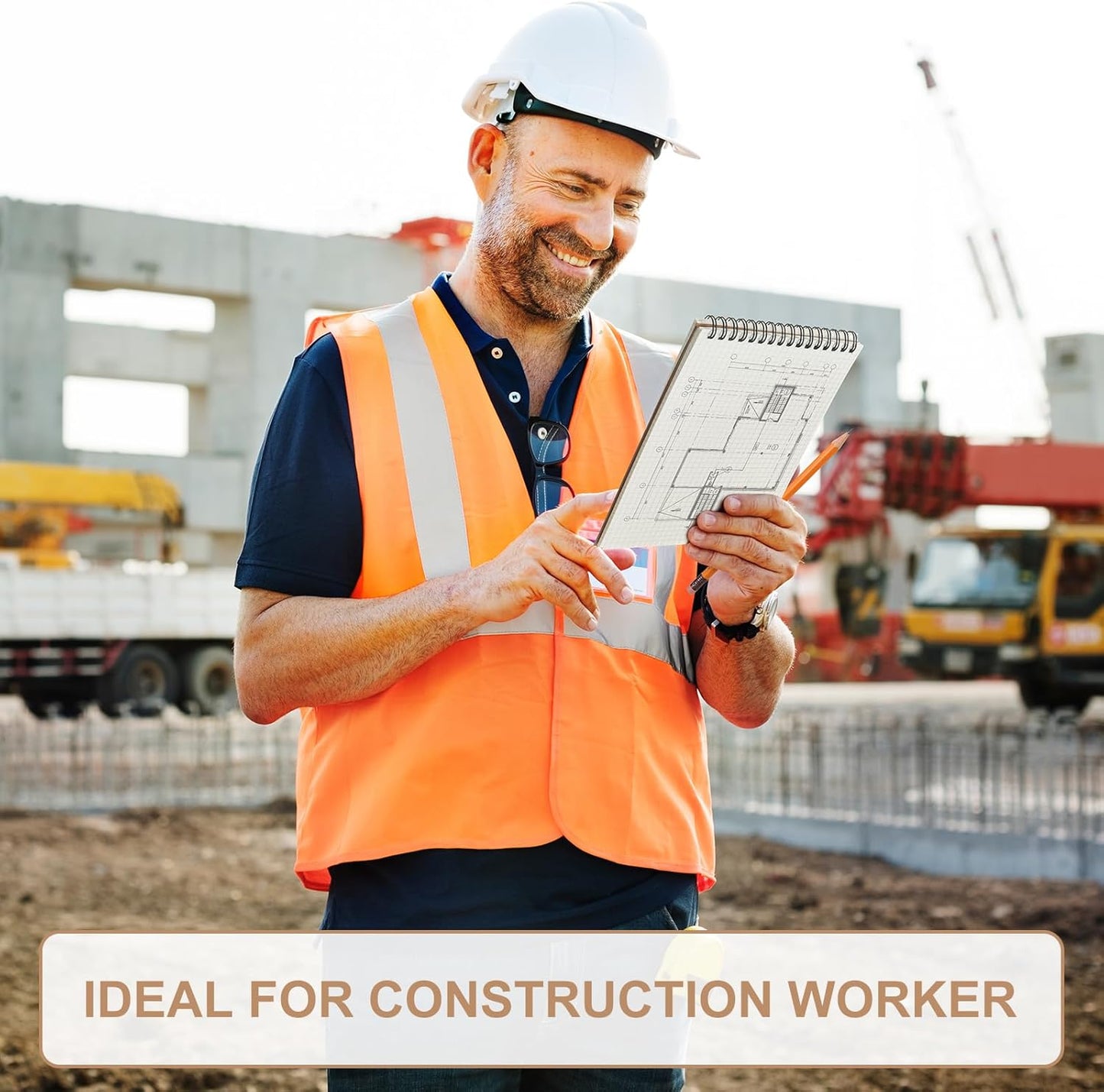 2 Pack Graph Paper Spiral Notepad A5 Top Wirebound Notepad Grid Notebook Steno Pads Memo Notebook Grid Paper 140 Pages for Writing Sketching Drawing Office Supplies (Kraft)