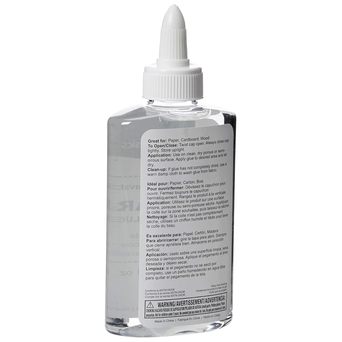 Amazon Basics Washable Liquid School Glue, 5 oz Bottle, 147ml, 6-Pack, Clear