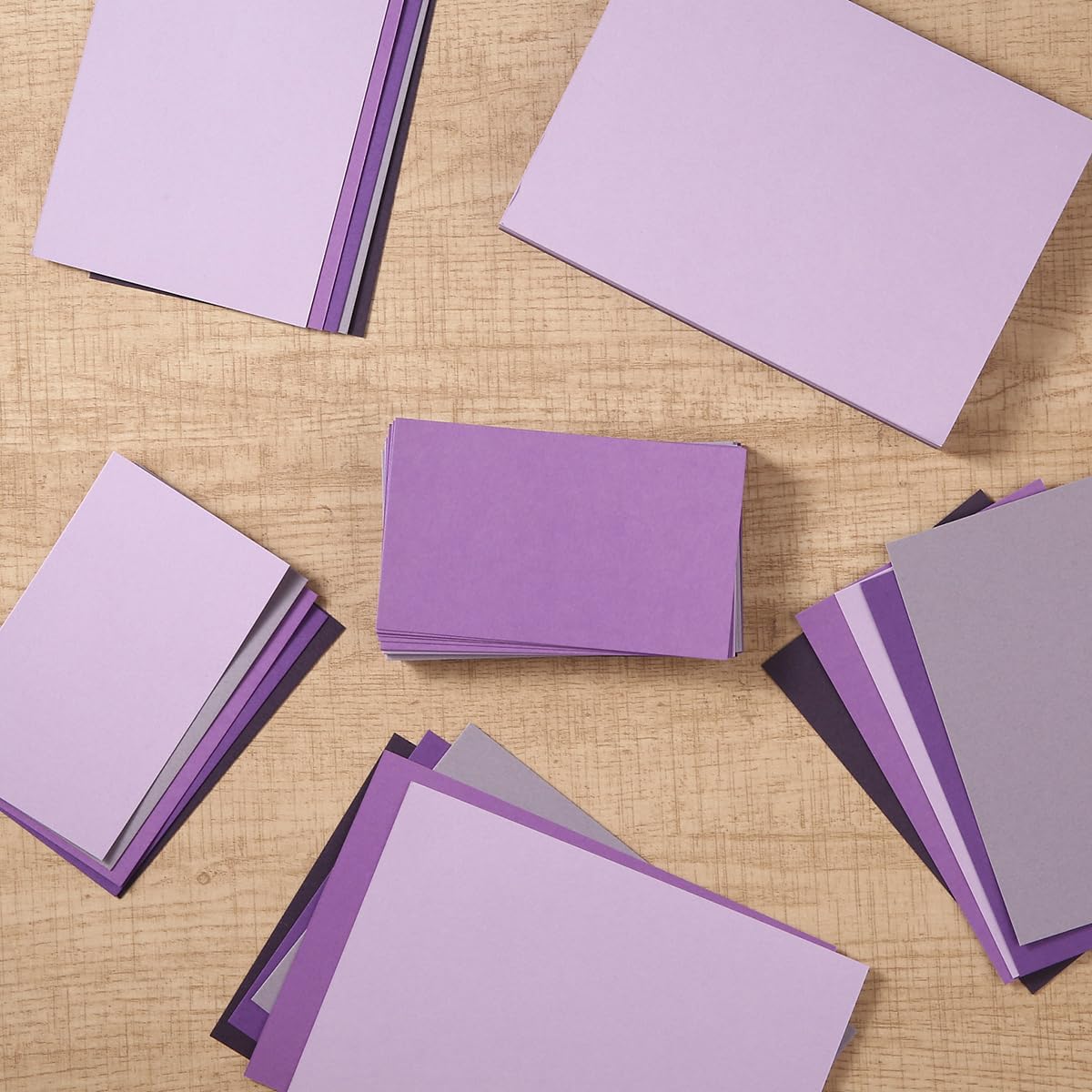 50 Sheets Colored Cardstock Paper 5 Colors, 250 GSM Heavy Card Stock for DIY Art Projects, Cards (Purple, 5x7)