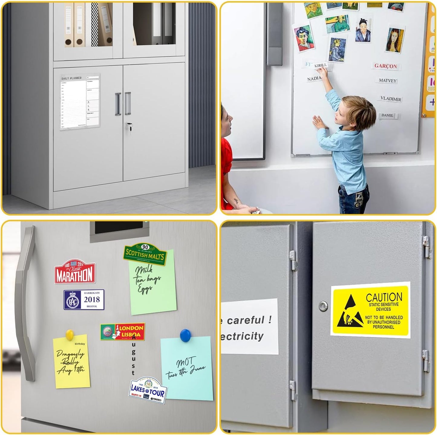 50 Sheets Printable Magnetic Sheets 8.5x11 Inches for Inkjet Printers, Glossy White Magnetic Print Paper, 12mil Thickness, Flexible Magnet Photo Paper for Refrigerator DIY Crafts