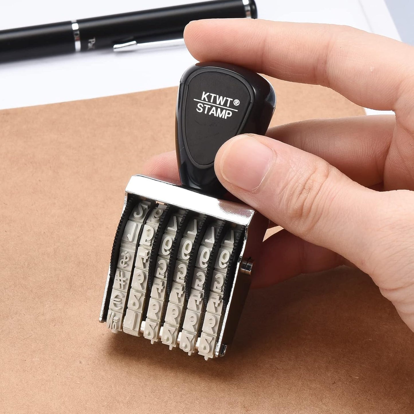 6 Digits Rubber Number Stamp, Date Stamp, Office Stamp, Rotating Stamp, Office Business Stamps