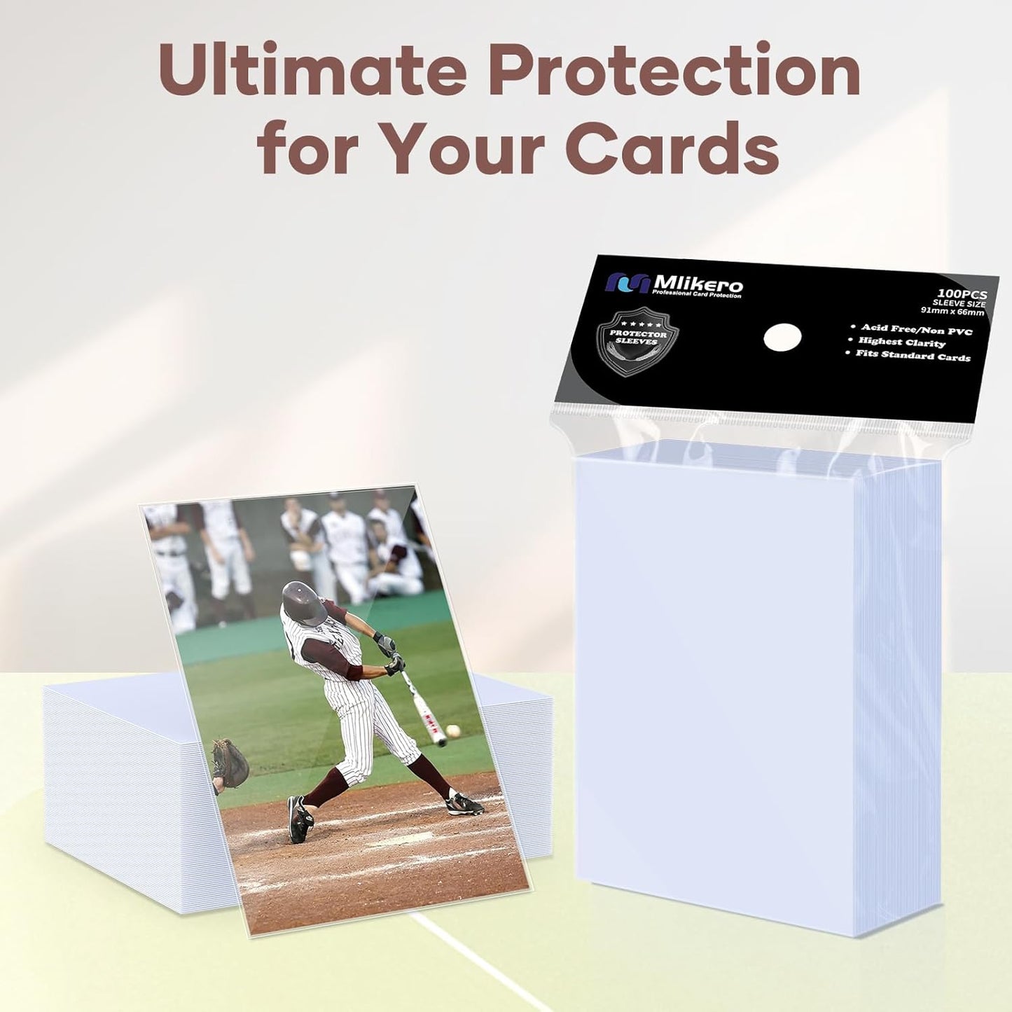 1200 Count Card Sleeves, Clear Baseball Card Sleeves, Soft Trading Card Sleeve Fit for MTG, TCG, Baseball Cards, Football Cards, Game Cards