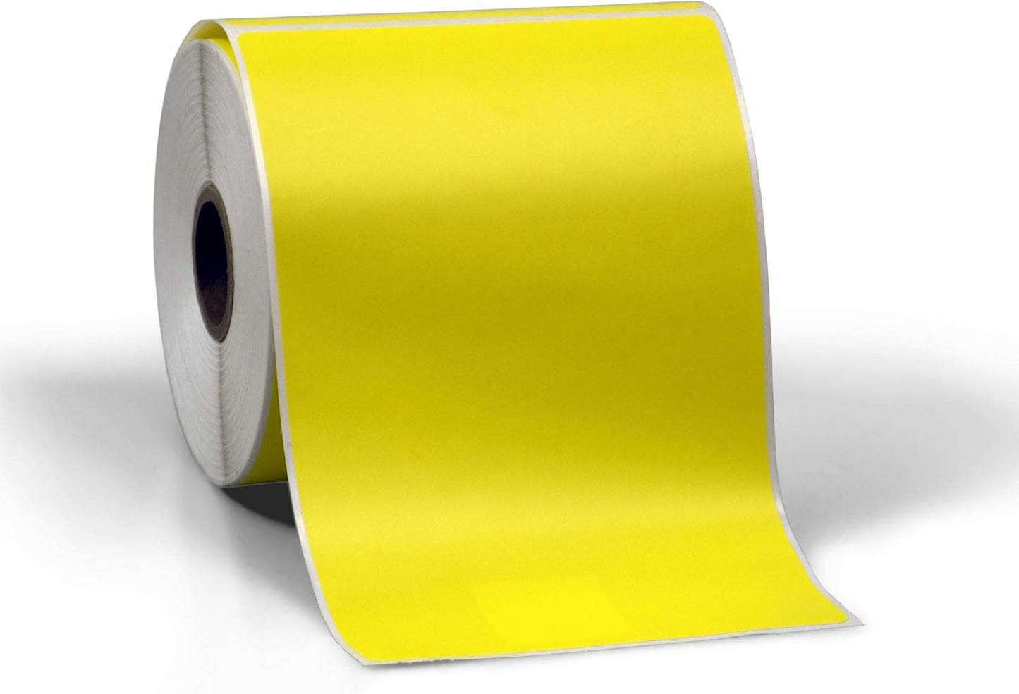 4" X 6" Direct Thermal Perforated Stickers Labels for Shipping Labels, Inventory, and Color Coding - Compatible with Zebra, Rollo, Godex and More (Yellow, 48 Rolls)
