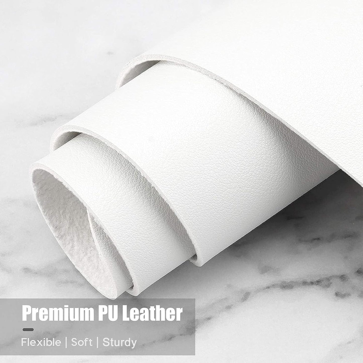 Hsurbtra Desk Pad, 30" x 14" PU Leather Desk Mat, XL Extended Mouse Pad, Waterproof Desktop Blotter Protector, Non-Slip Ultra Thin Large Laptop Keyboard Writing Mat for Office Home, White