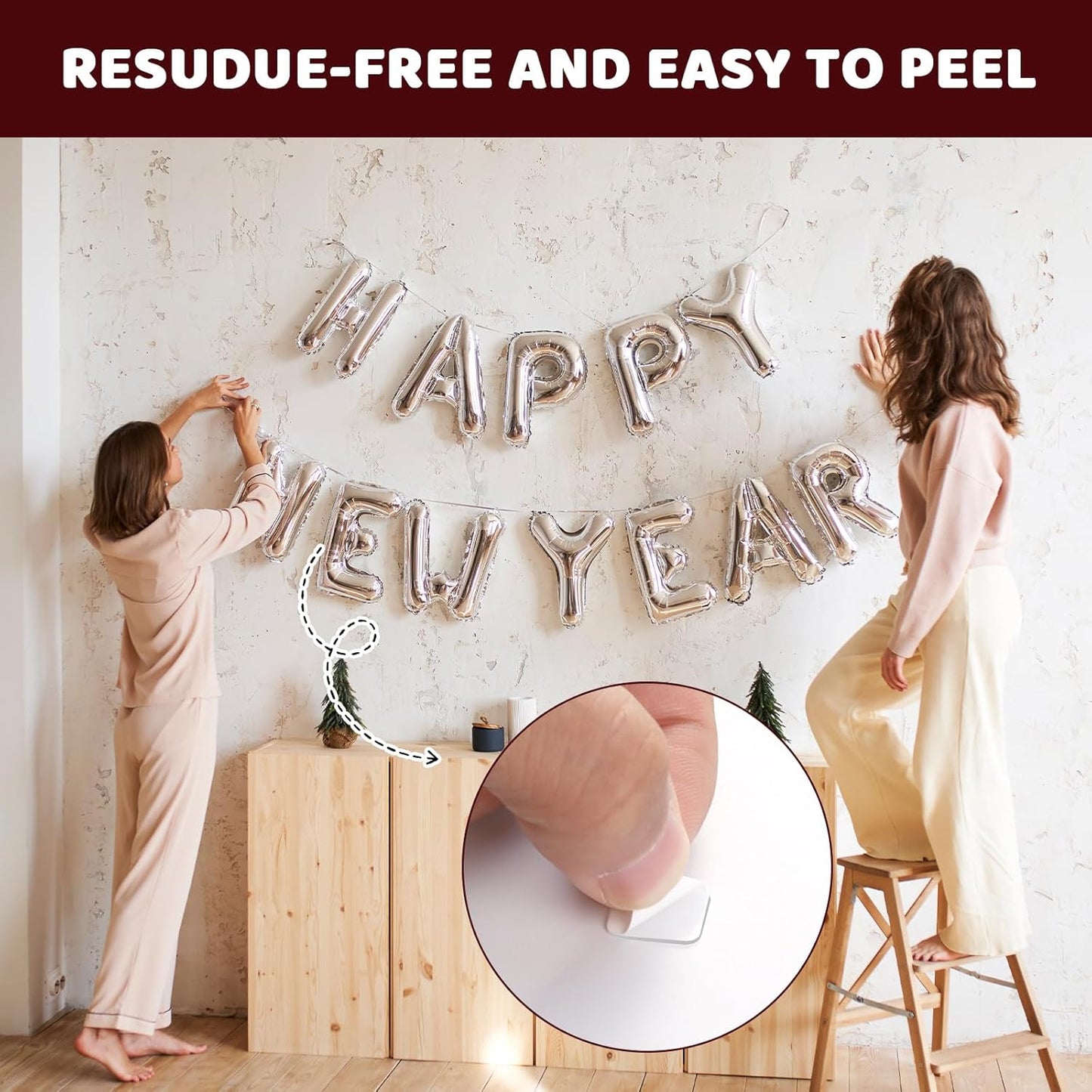 1 Pack Nano Double Sided Adhesive Dots 0.8" Precut Thin Nano Tape with Acrylic Dispenser Box Clear Adhesive Glue Dots Double Sided Sticky Putty for Wall Poster Hanging Crafts Removable(Tape+Box)