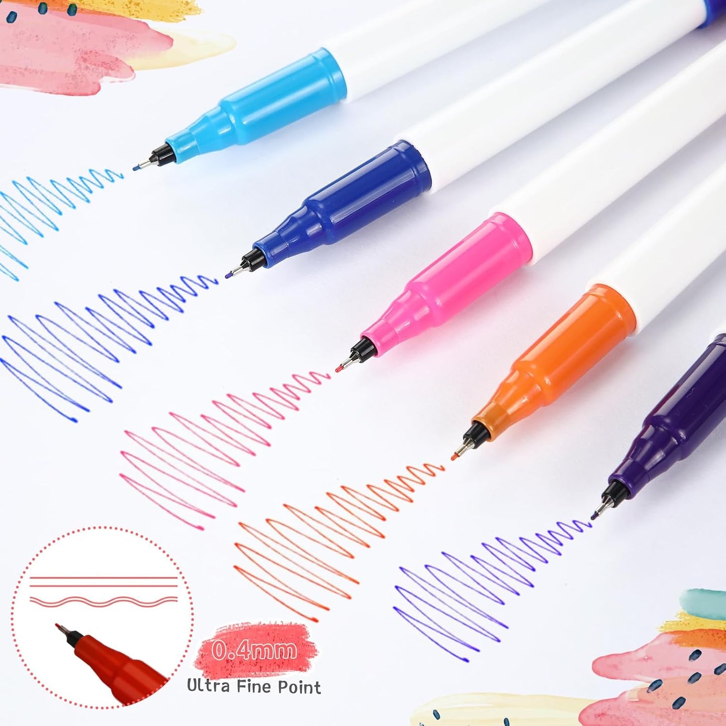 72 Pack 0.4mm Ultra Fine Point Permanent Marker Bulk, Fine Tip Permanent Markers Set, Quick Dry, Waterproof, Durable, Works on Paper, Glass, Ceramic, Plastic, Wood, Rock, Metal (12 Colors)